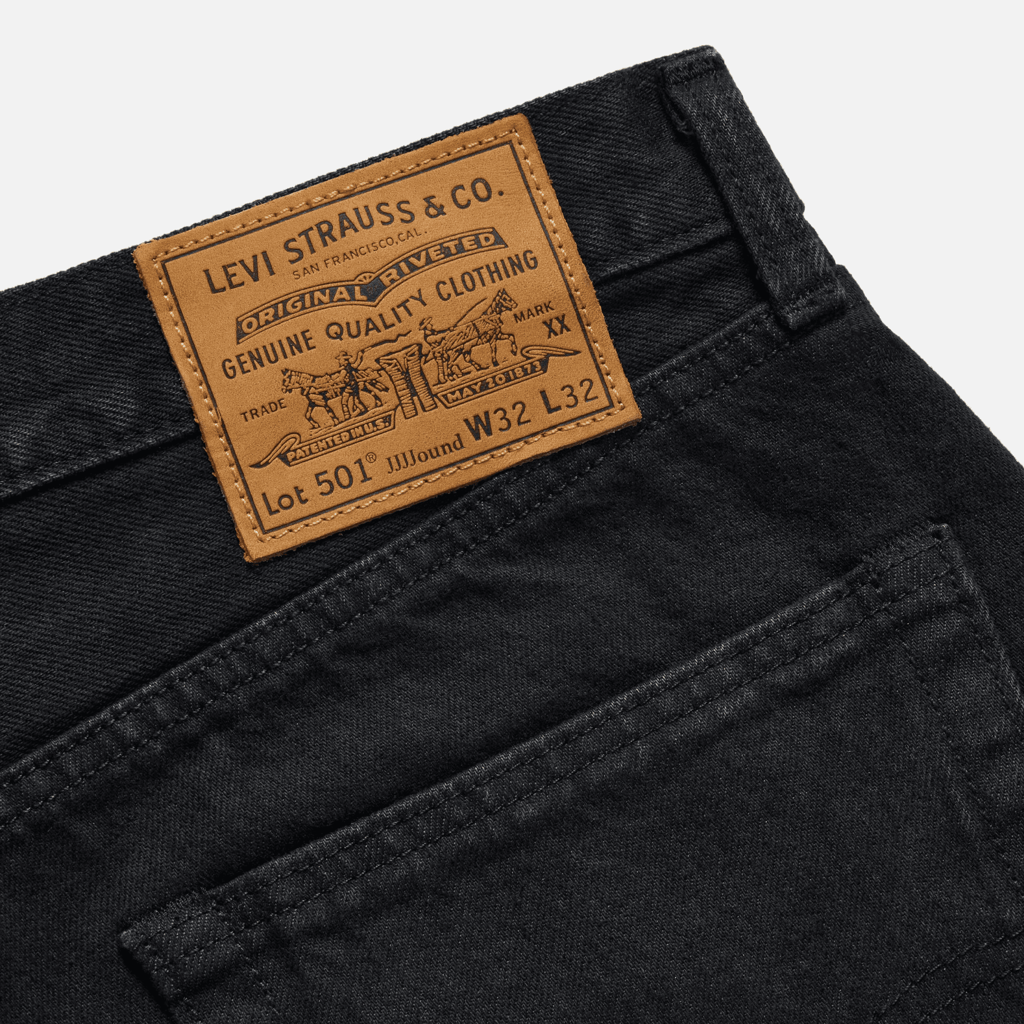 Levi's x JJJJound 501 '93 Jean - Black Overdye — Image 4