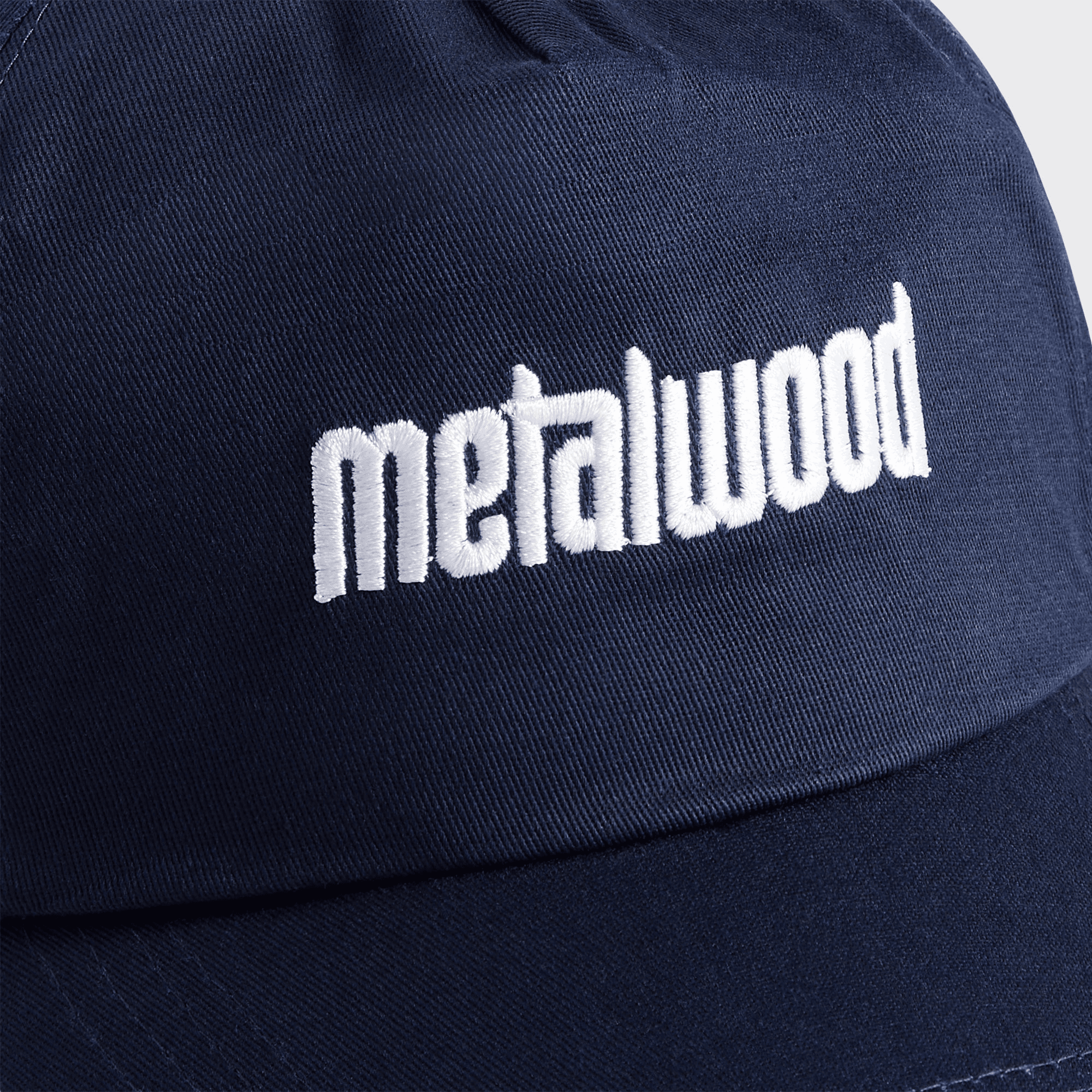 Metalwood Metal Logo 5 Panel Cap - Navy — Image 2