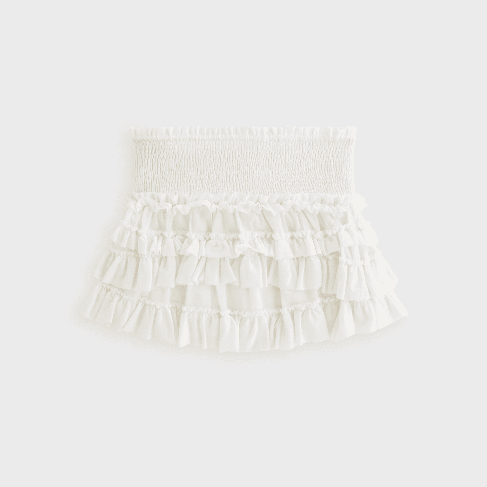 Lisa for Kith Women Mariko Mesh Ruffle Mini Skirt - White — Image 5