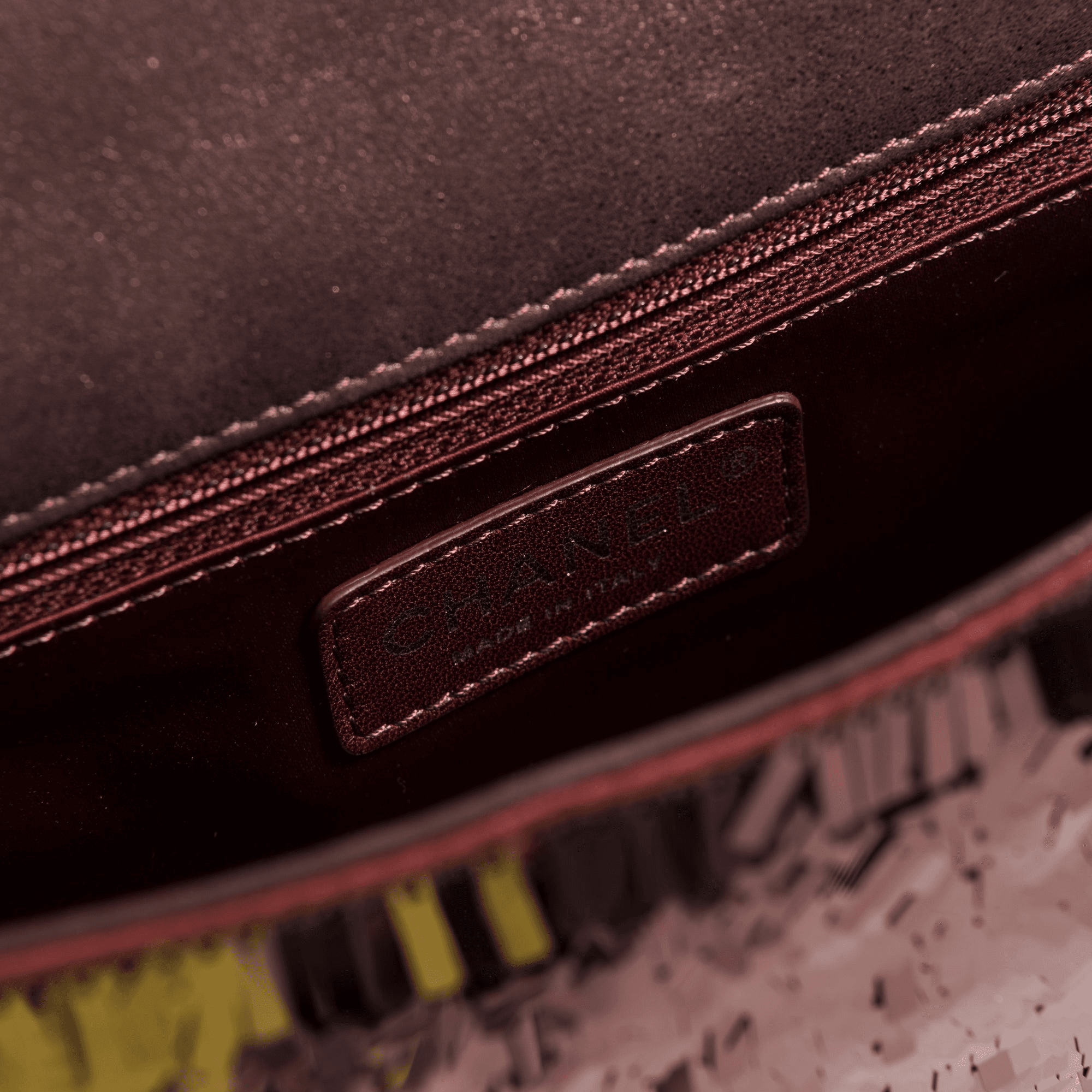 Chanel Sequin Shoulder Bag - Burgundy — Image 3