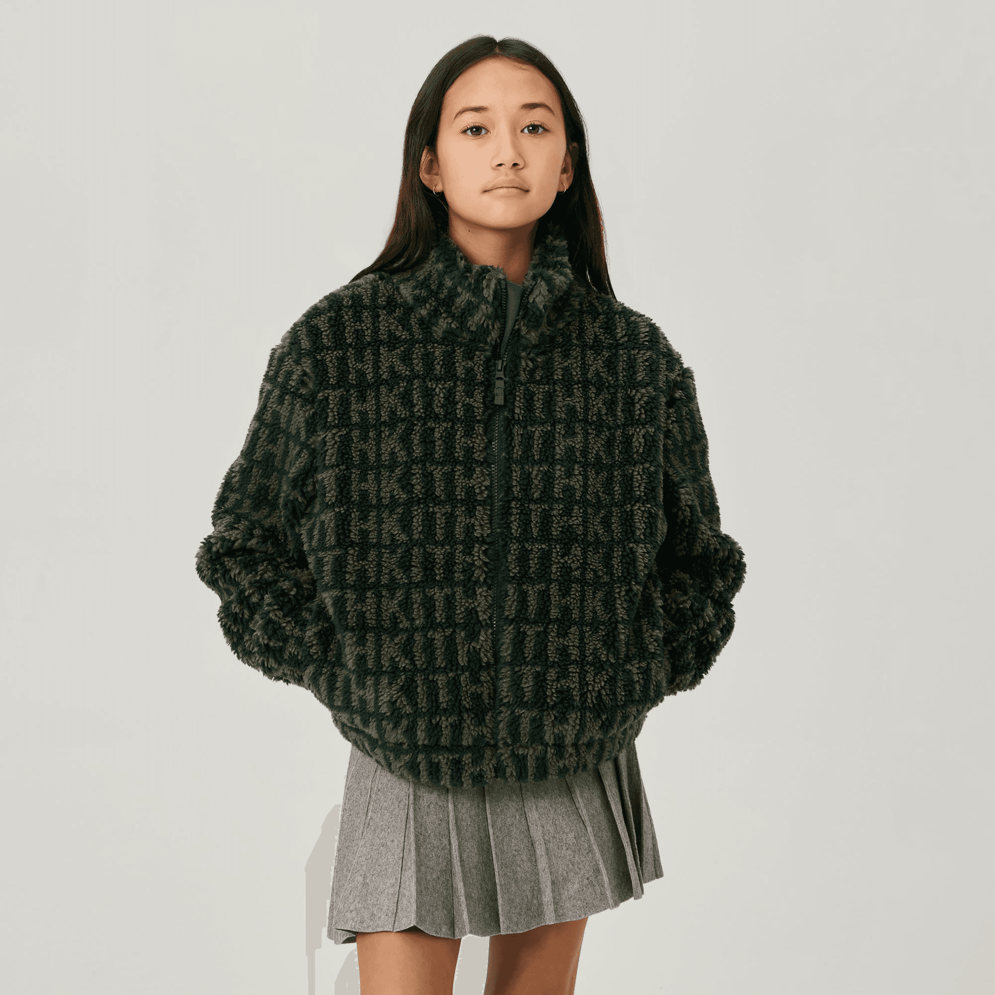 Kith Kids Monogram Sherpa Jacket - Stadium — Image 5