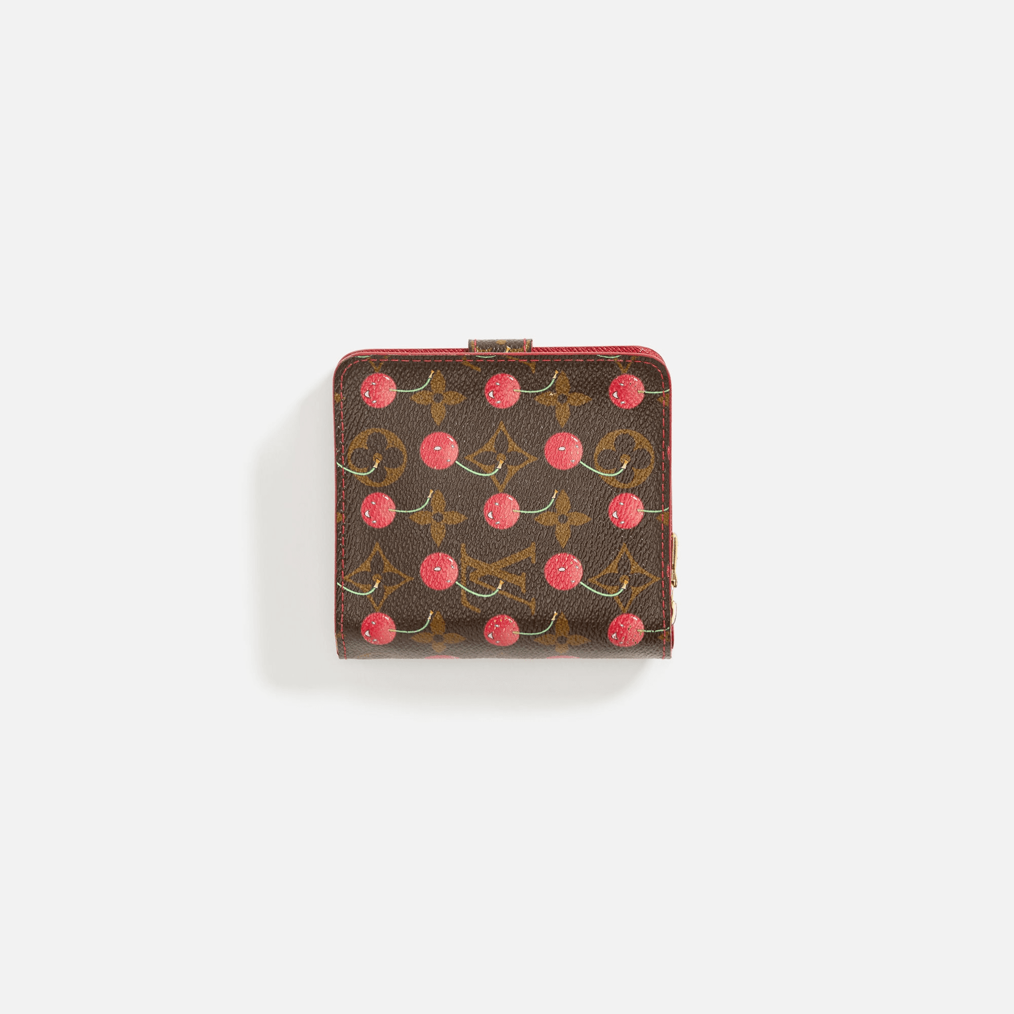 WGACA Louis Vuitton x Takashi Murakami Cherry Zippy Compact Wallet - Brown — Image 2