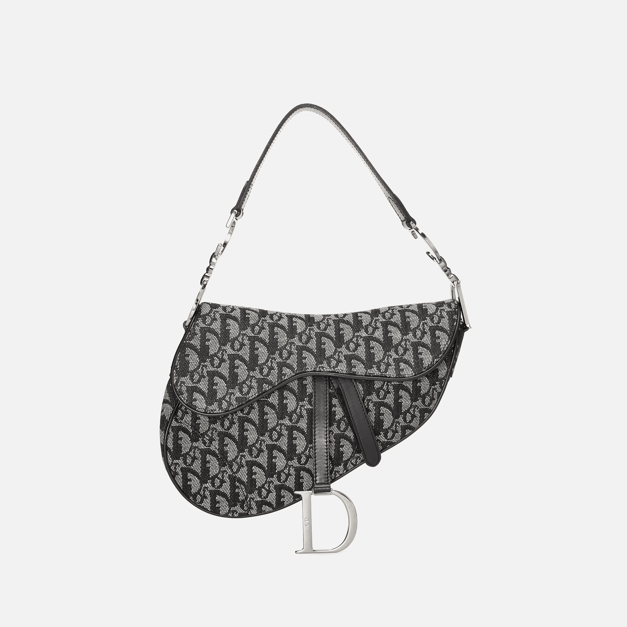 WGACA Christian Dior Black Trotter Saddle Bag - Black