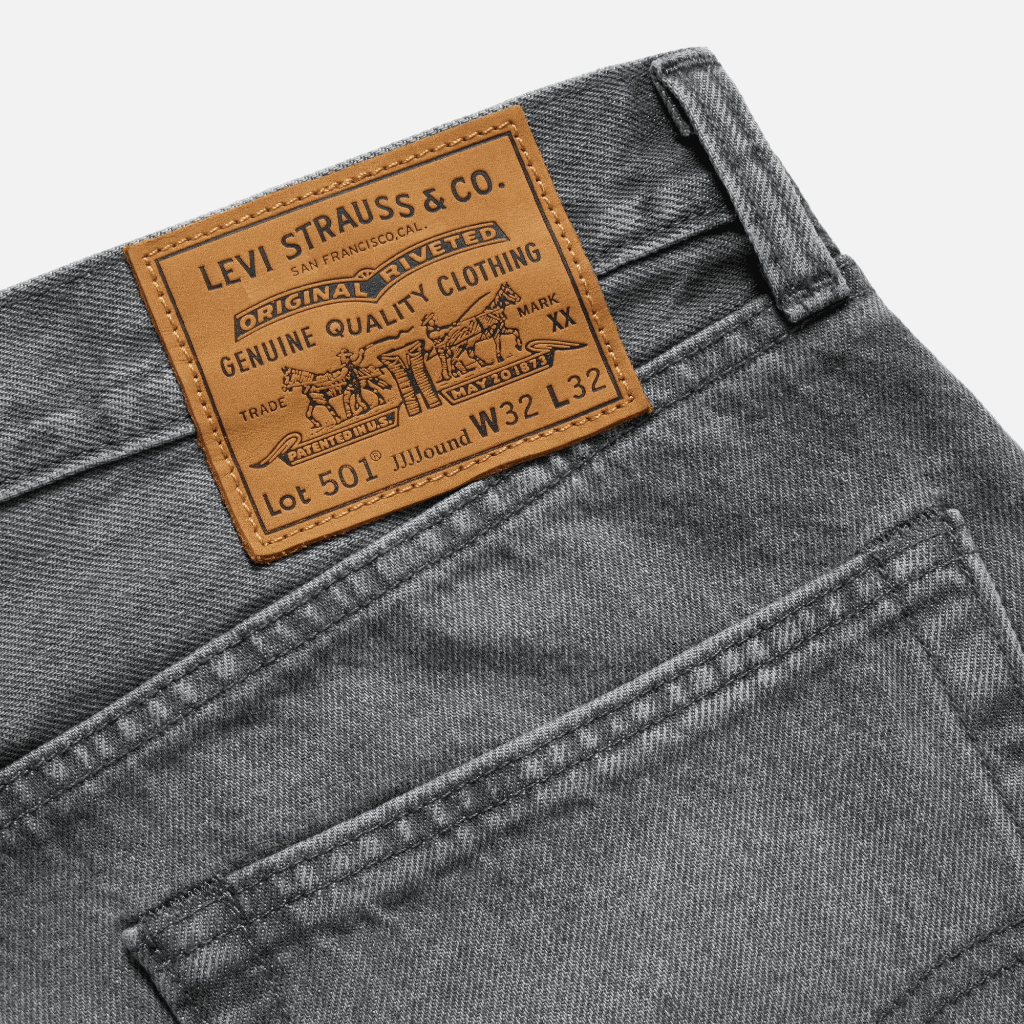 Levi's x JJJJound 501 '93 Jean - Grey Stonewash — Image 3