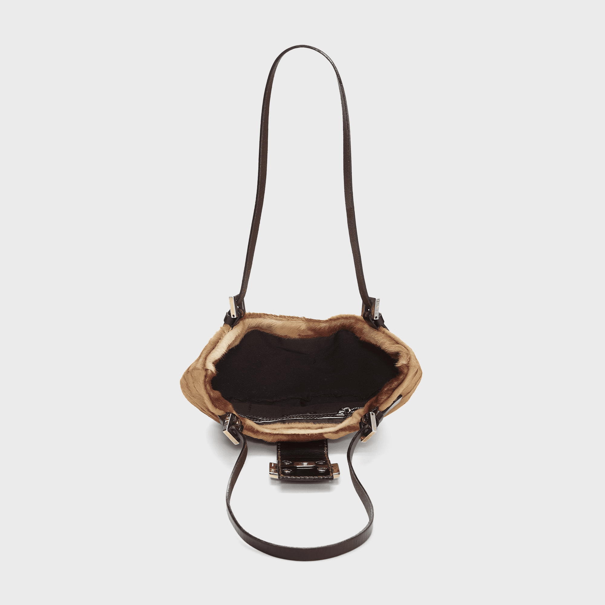 WGACA Fendi Brown Pony Hair Shoulder Bag - Brown — Image 4