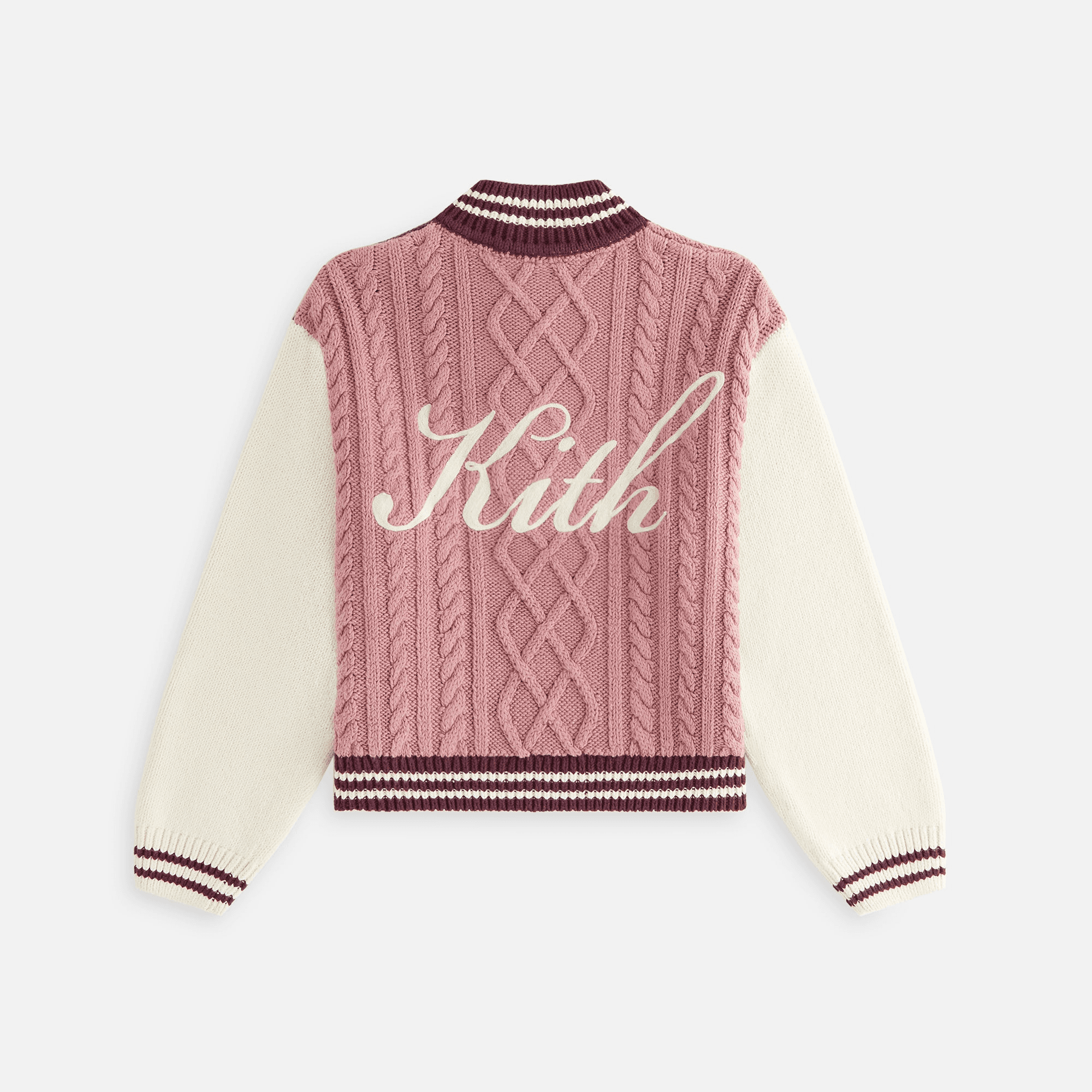 Kith Women Wyler Blocked Full Zip Sweater - Pink Opal — Image 7