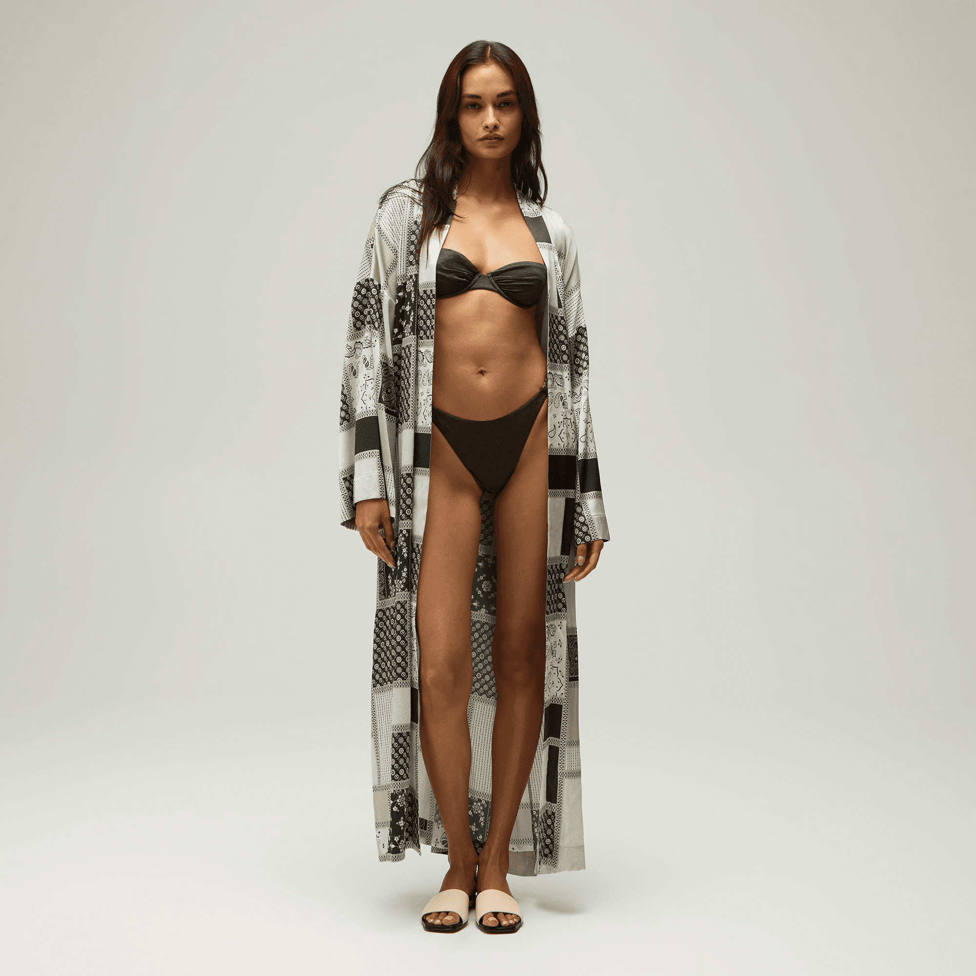 Giorgio Armani & Kith Women Hammered Silk Kimono - Theory — Image 6