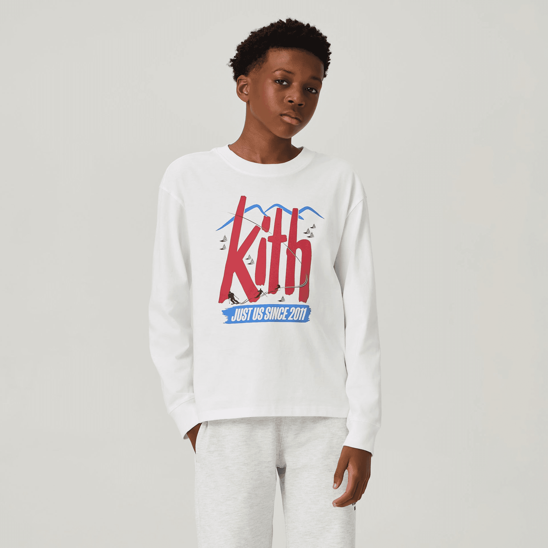 Kith Kids Novelty Graphic Long Sleeve Tee - White — Image 4
