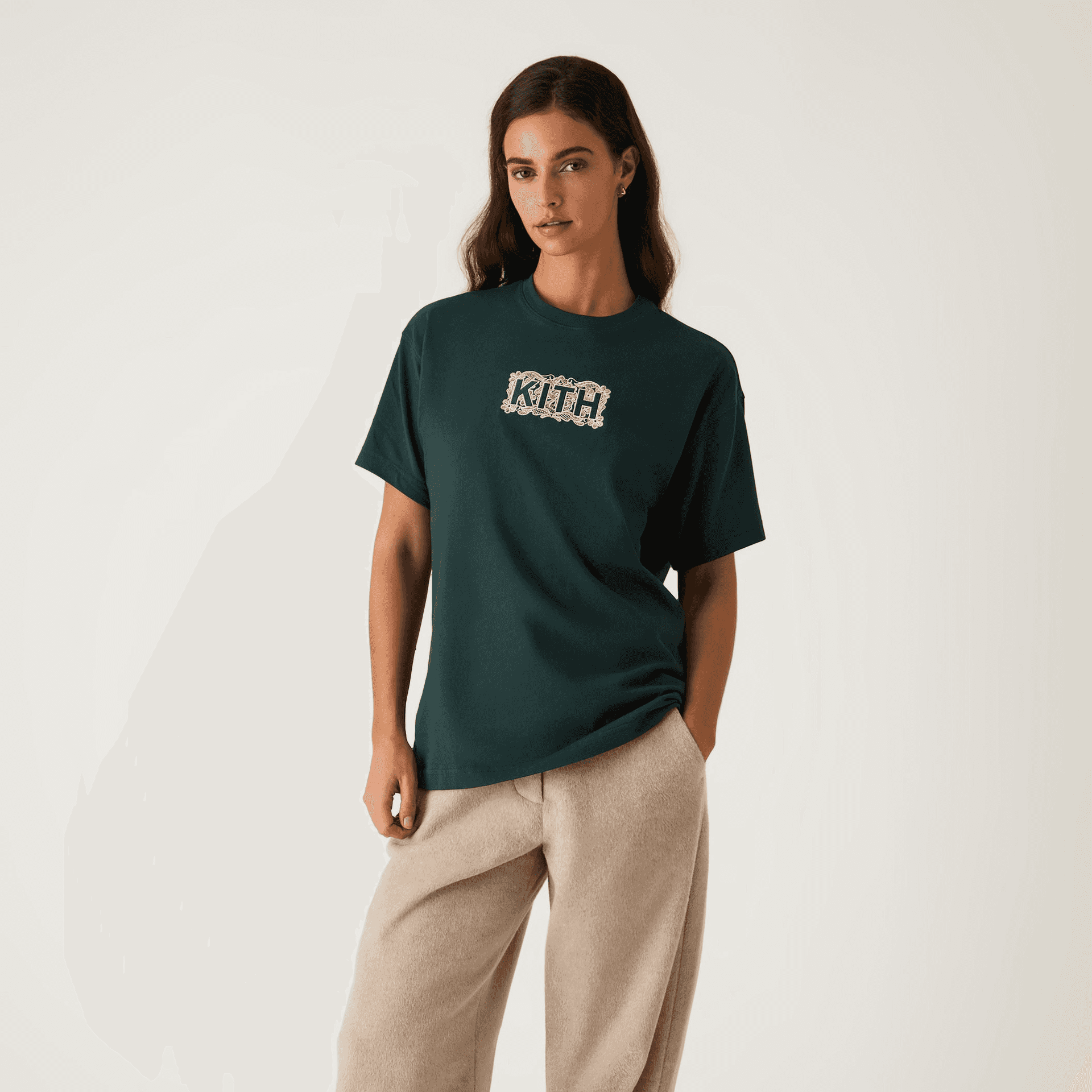 Kith Women Floral Lace Vintage Tee - Chronicle — Image 5