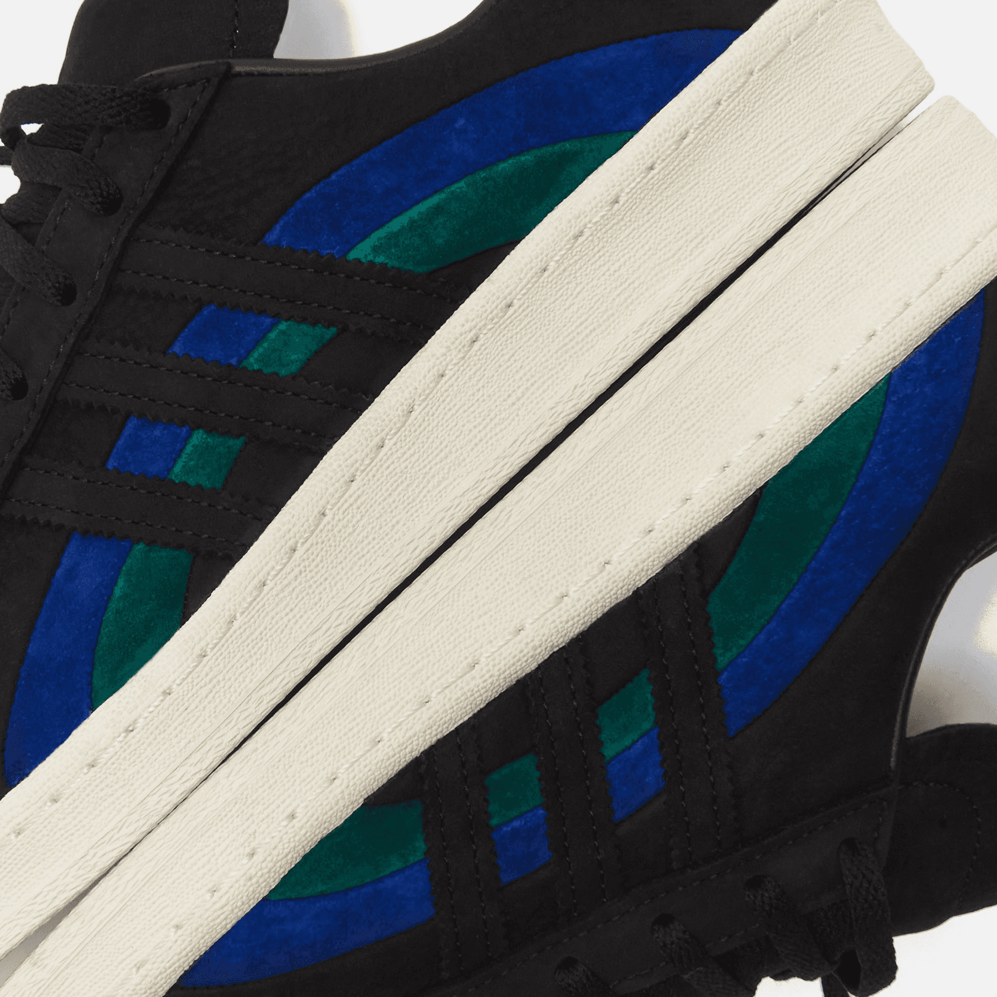adidas Consortium x Bookworks Campus 80 - Core Black / Bold Blue / Collegiate Green — Image 2