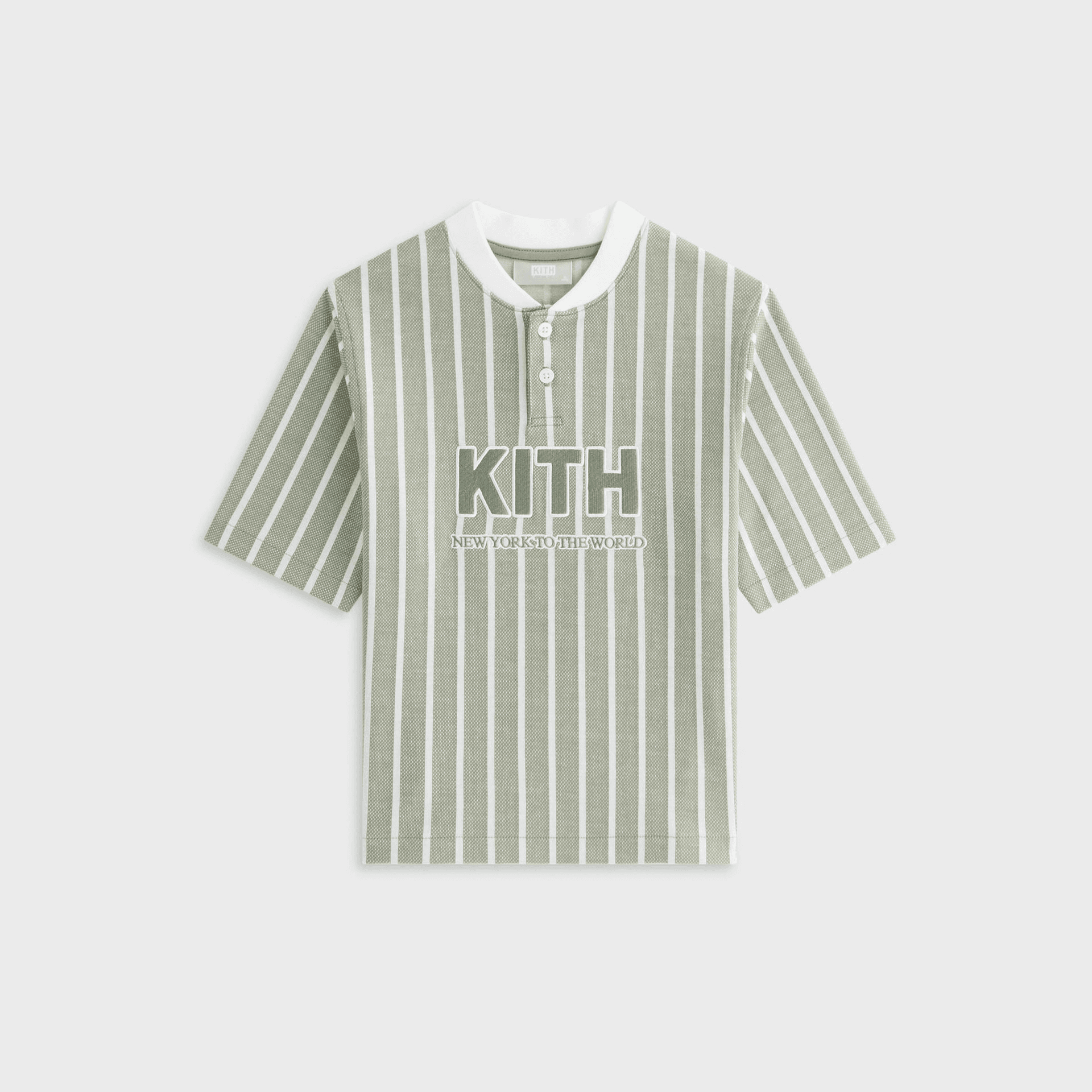 Kith Kids Birdseye Pearson Henley Pullover - Spear — Image 5