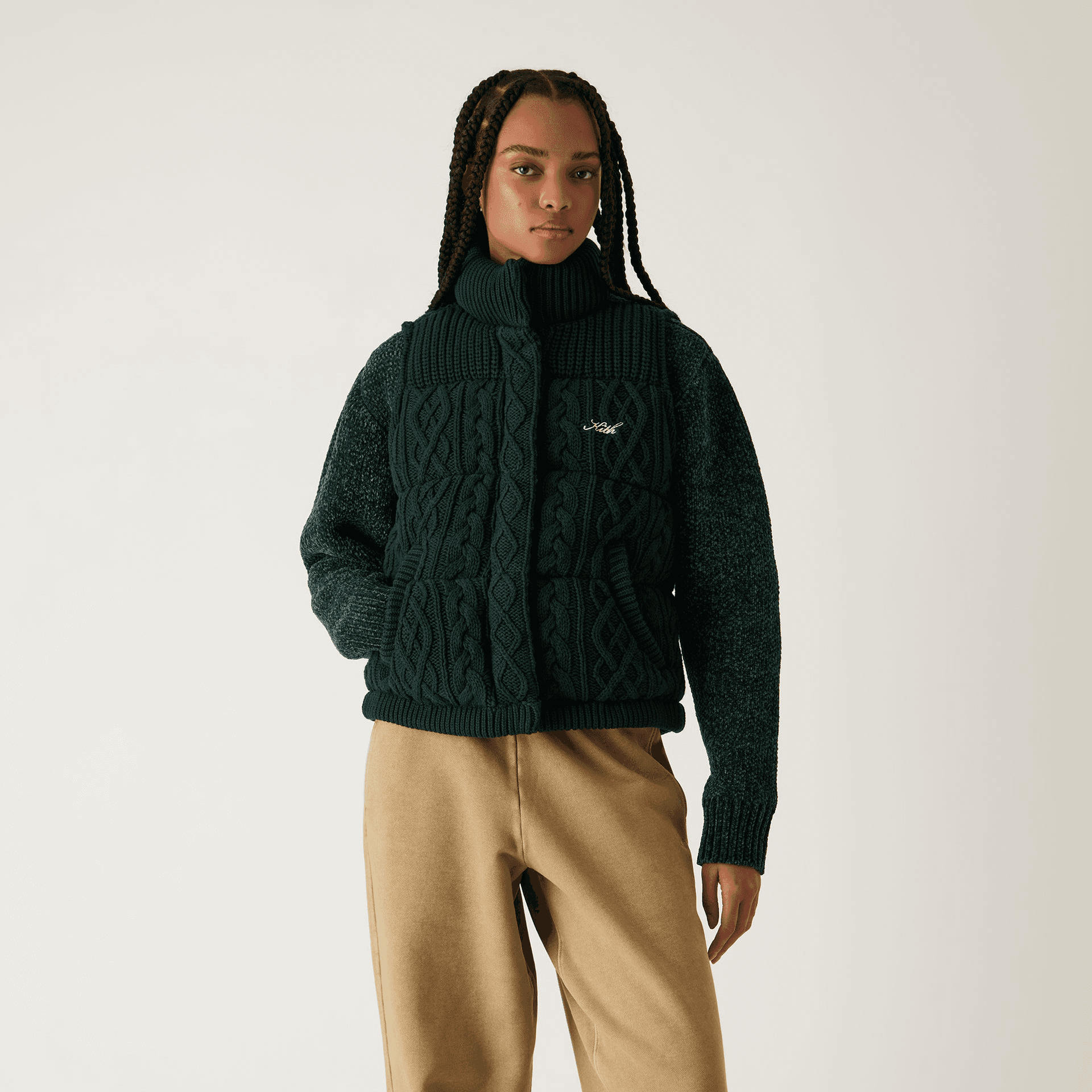 Kith Women Parker Cable Knit Vest - Stadium — Image 6