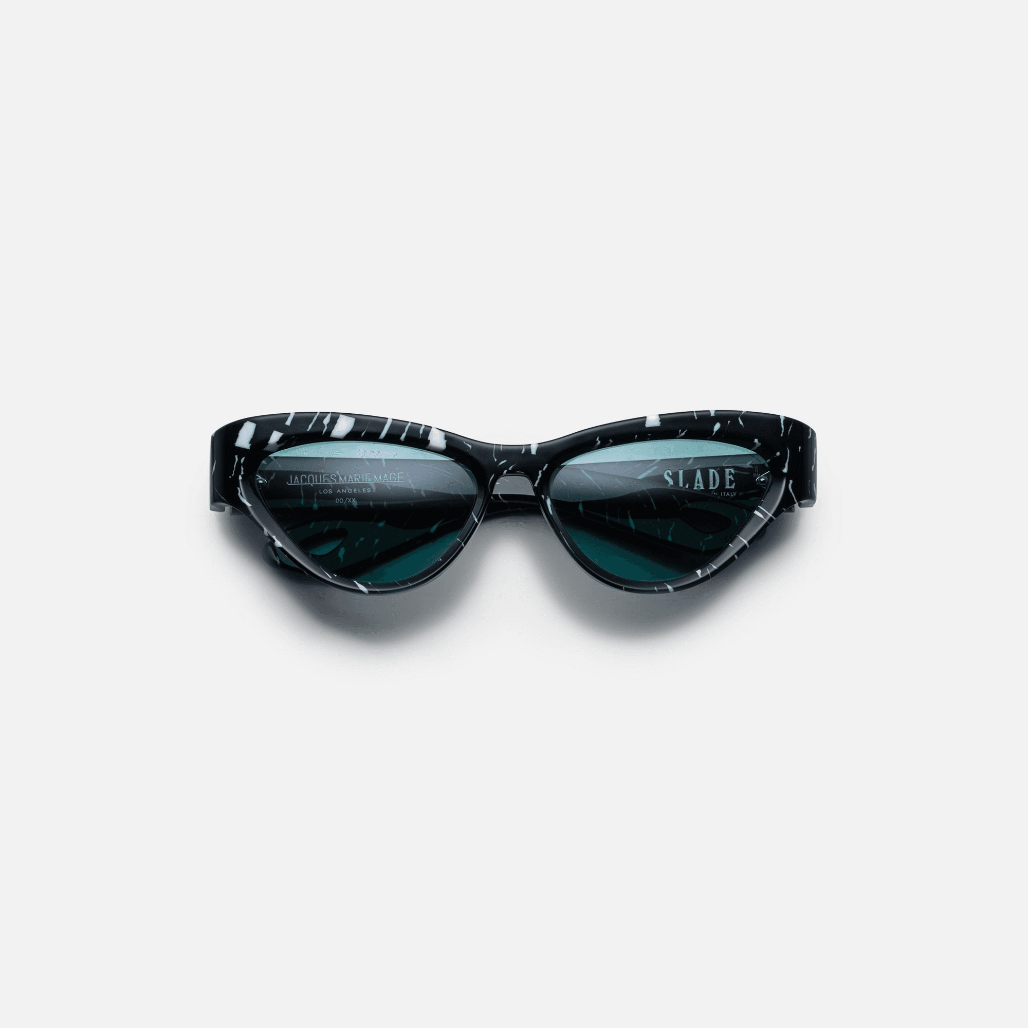 Jacques Marie Mage Slade Marble Frame Seagreen Lens Silver Hardware - Black - Image 1