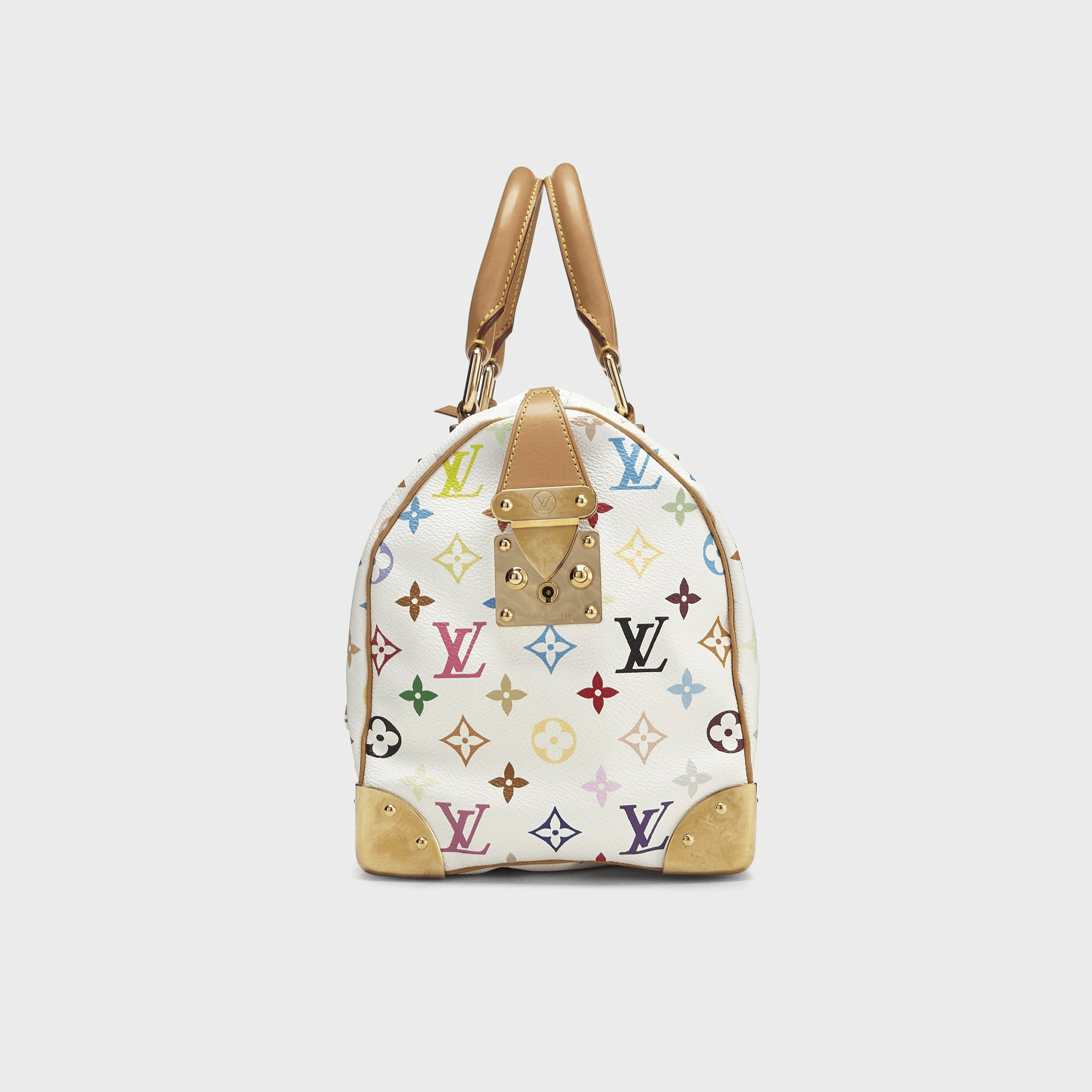 WGACA Takashi Murakami x Louis Vuitton White Monogram Multicolore Speedy 30 - White — Image 4