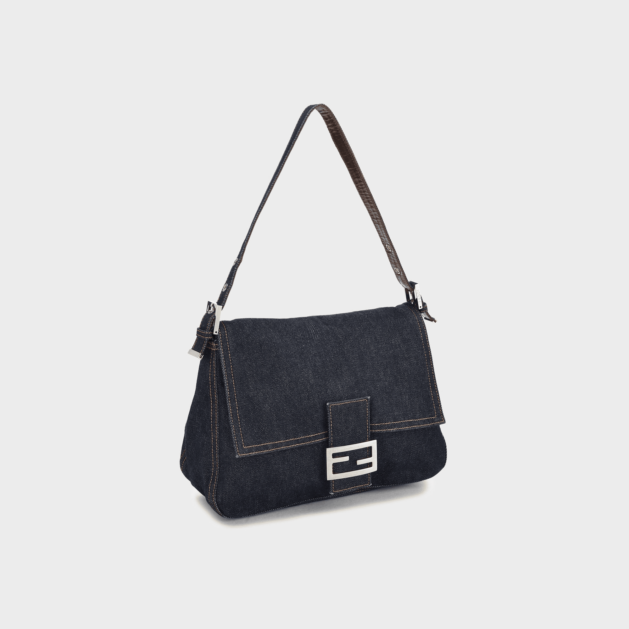 WGACA Fendi Denim Mama Baguette - Blue — Image 3