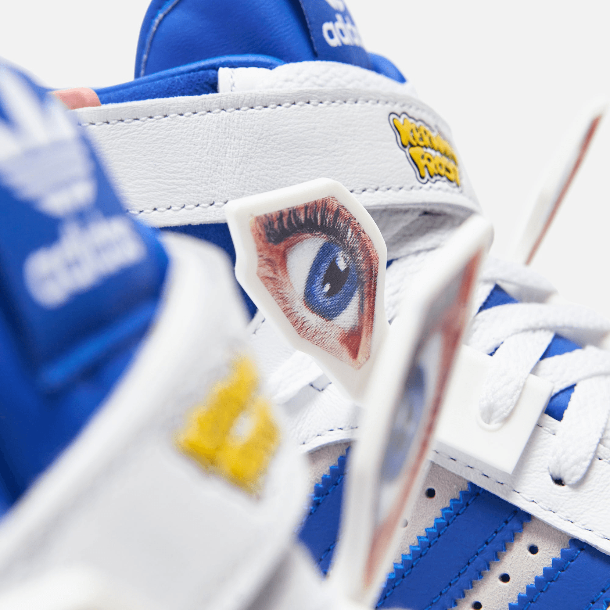 adidas Consortium x Kerwin Frost Forum Hi Humanchives - White / Bold Blue / Yellow — Image 2