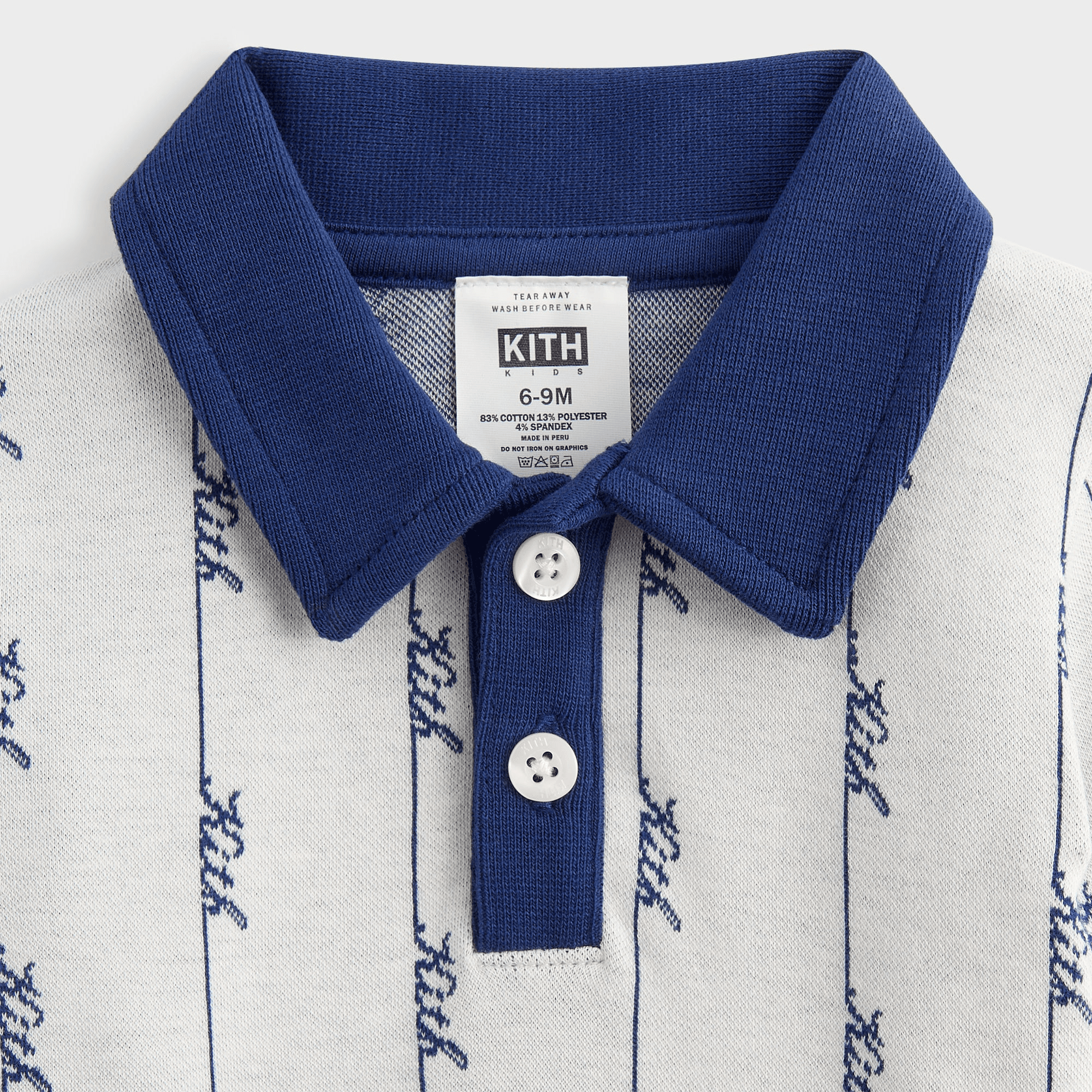 Kith Baby Script Knit Tilden Polo - Sandrift — Image 2