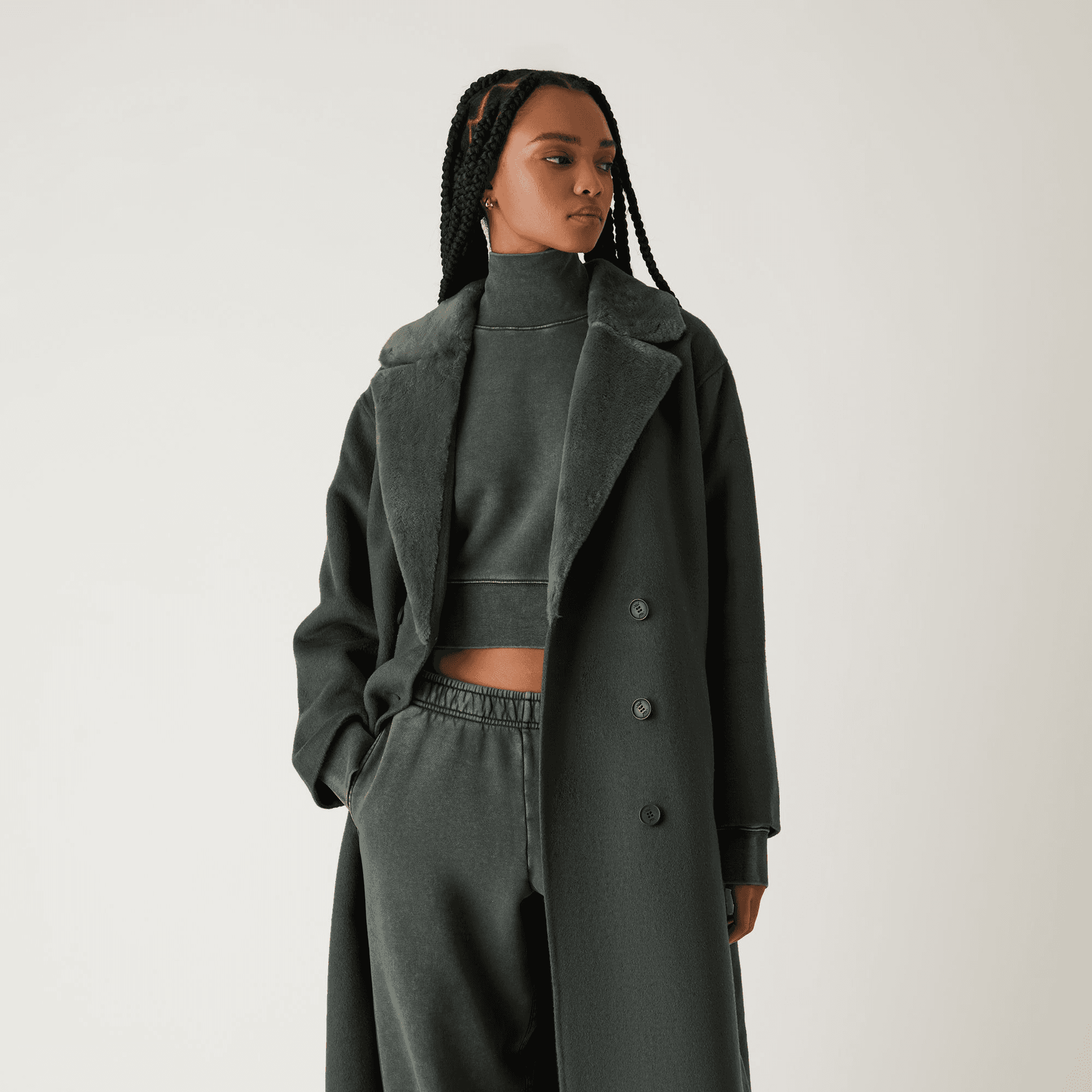 Kith Women Farren Melton Trench Coat - Machine — Image 7