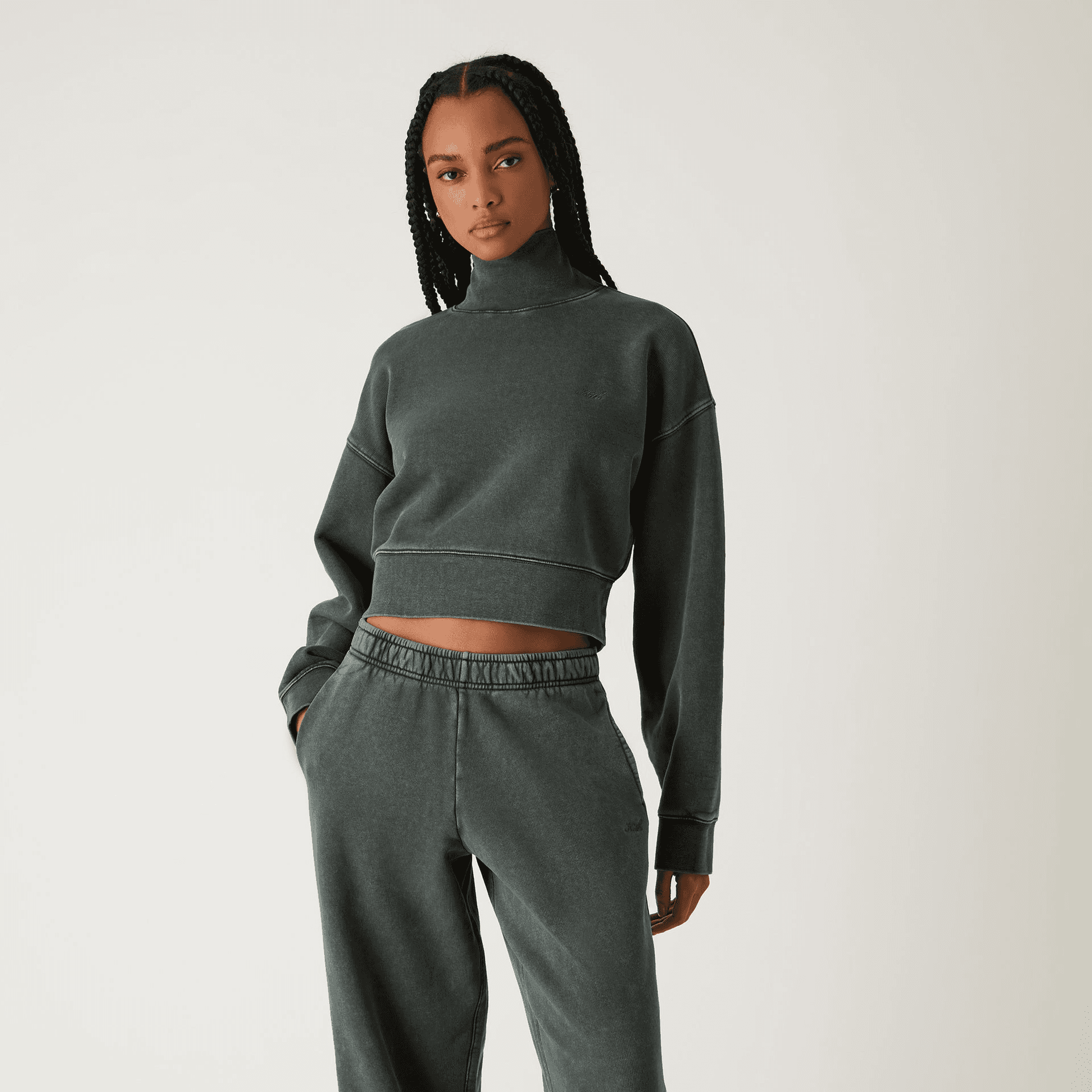 Kith Women Maryn Cropped Turtleneck - Machine — Image 6