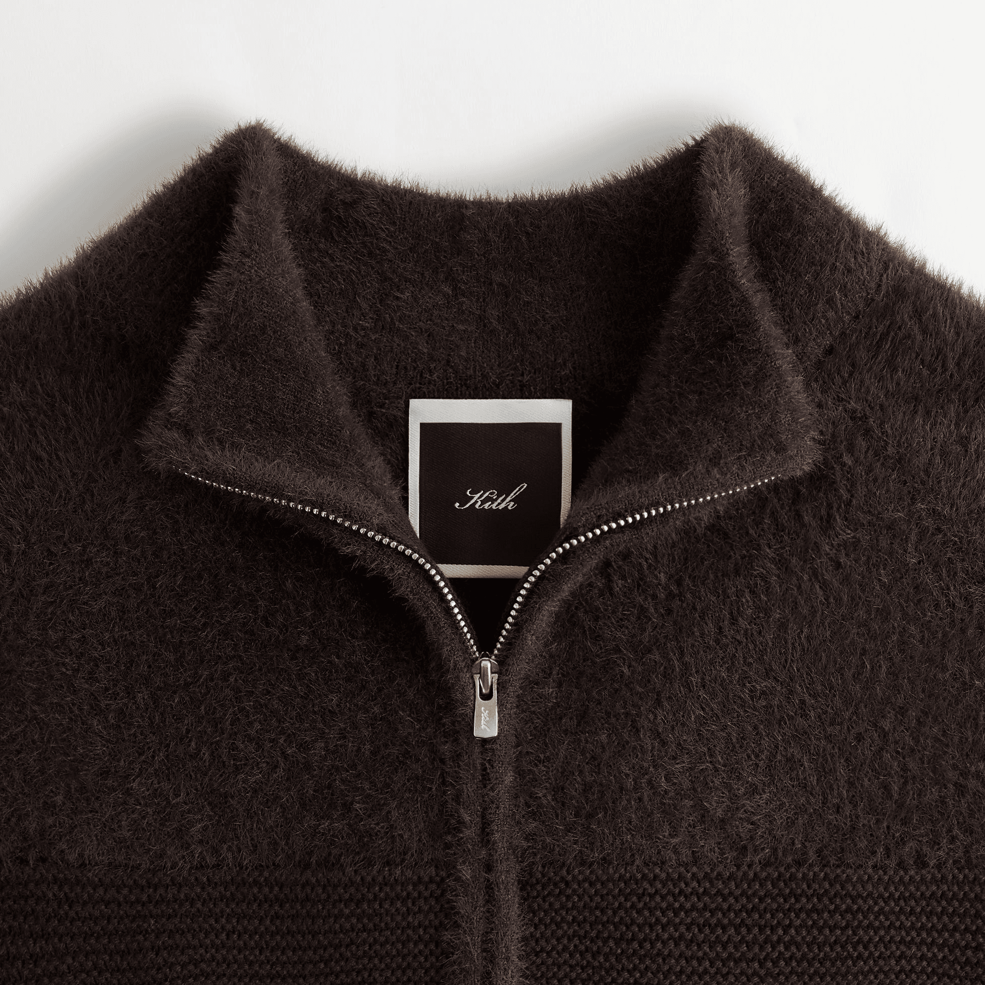 Kith Women Presley Blocked Mohair Zip Sweater - Incognito — Image 3