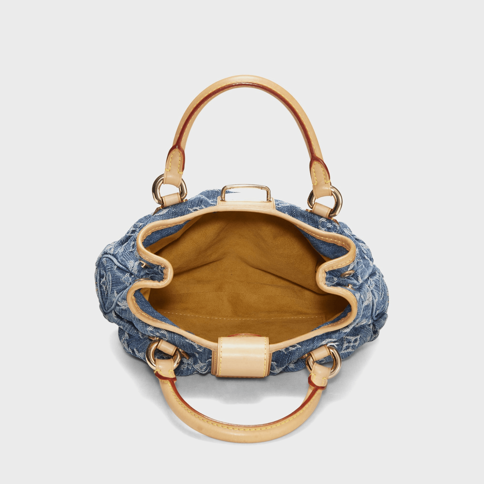 WGACA Louis Vuitton Monogrammed Denim Pleaty - Blue — Image 3