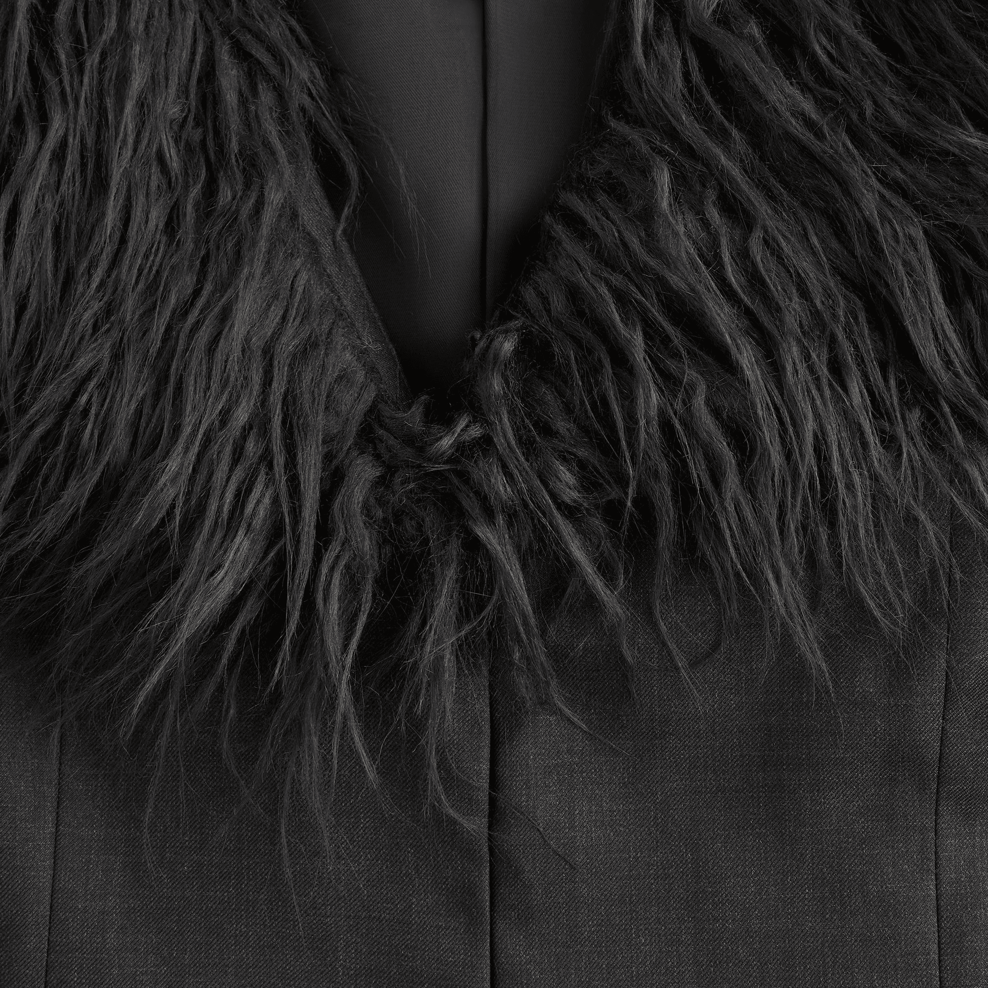 Kith Women Kyani Fur Collar Vest - Void — Image 3