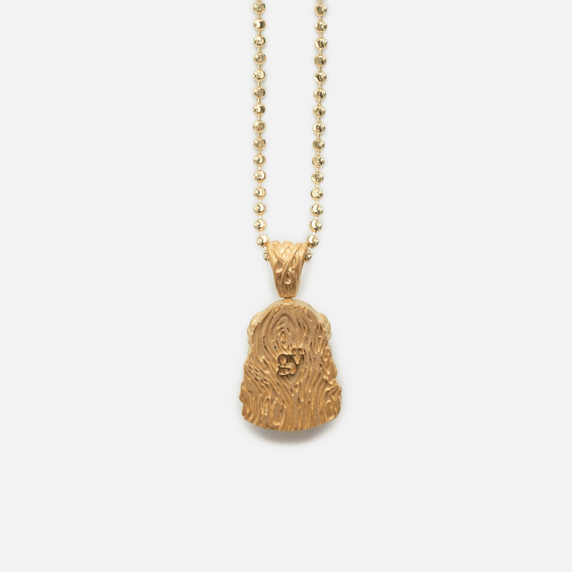 Greg Yuna Mini Rest In Peace Pendant Necklace - Yellow Gold — Image 2