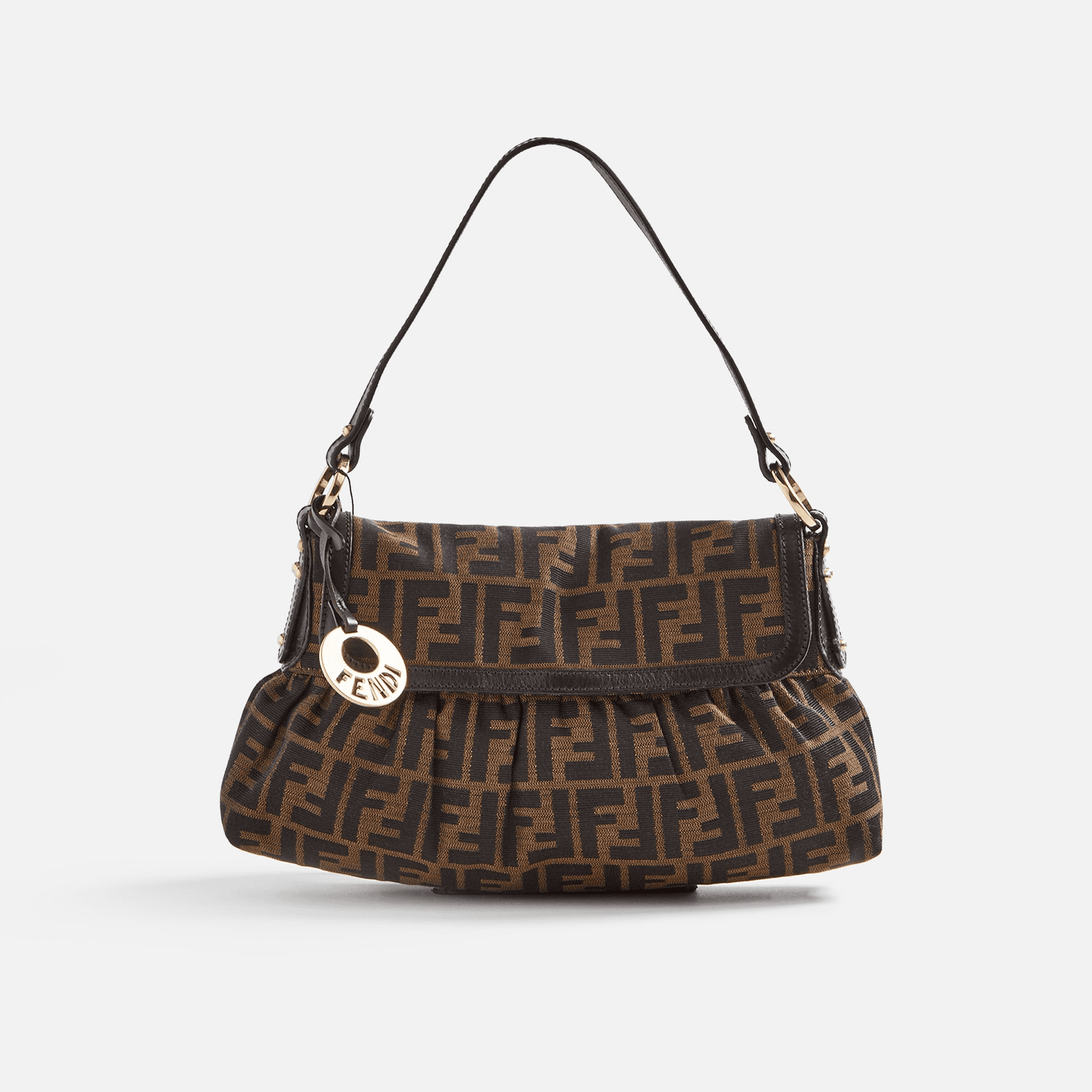 WGACA Fendi Zucca Small Chef Shoulder Bag - Brown