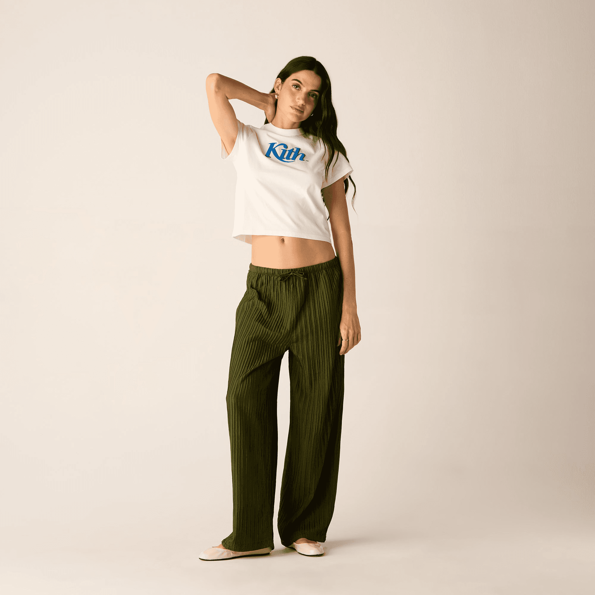 Kith Women Swash Logo Mulberry Vintage Tee - White — Image 5