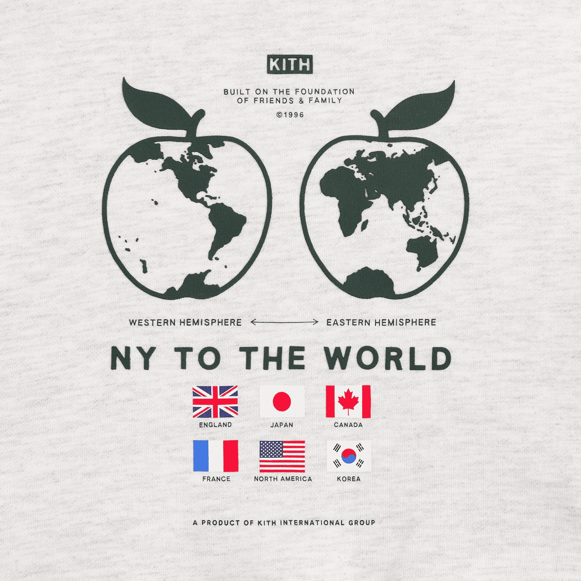 Kith Kids Logo Cropped Crewneck - Light Heather Grey — Image 3