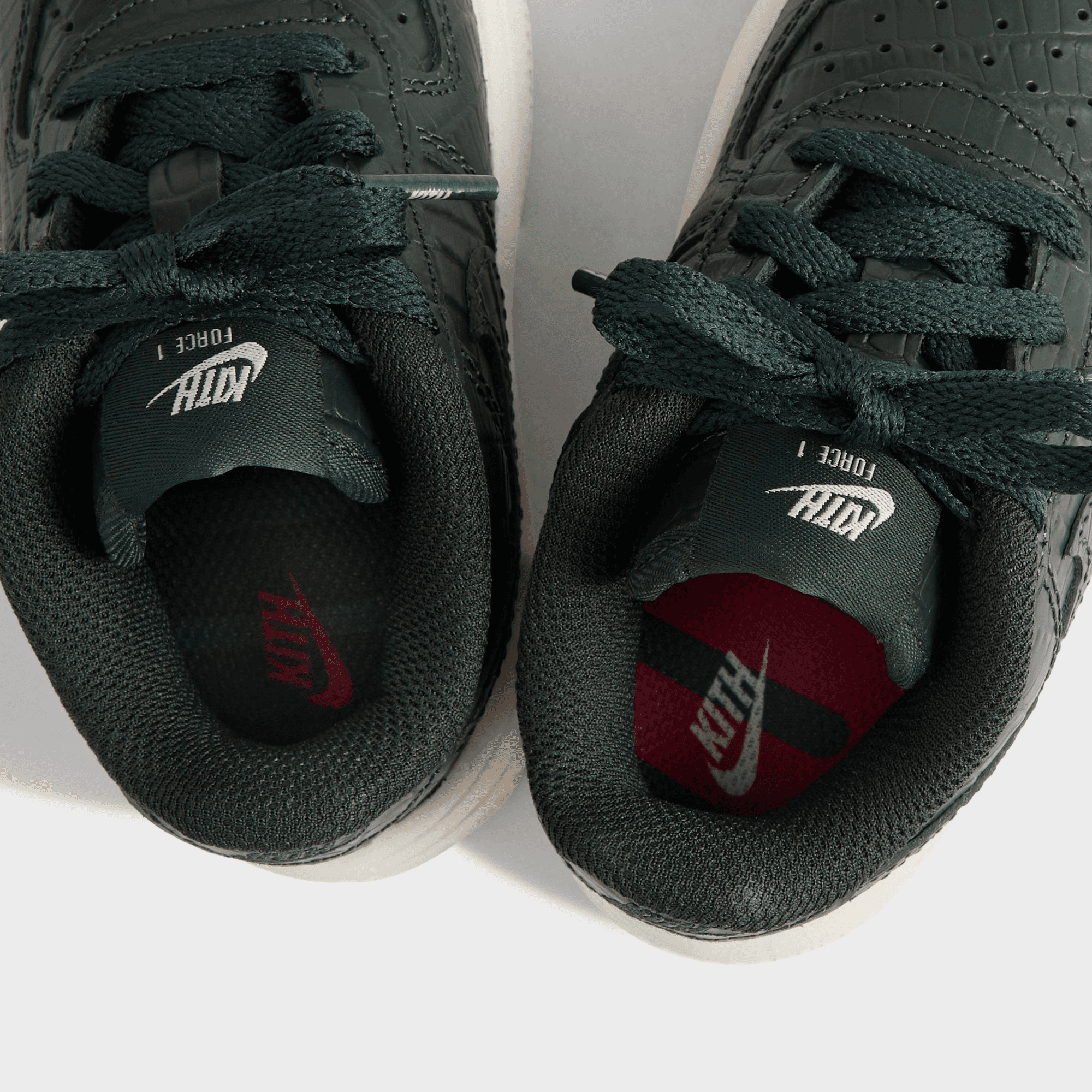 Kith for Nike TD Air Force 1 - Black Spruce / Phantom / Varsity Red — Image 2