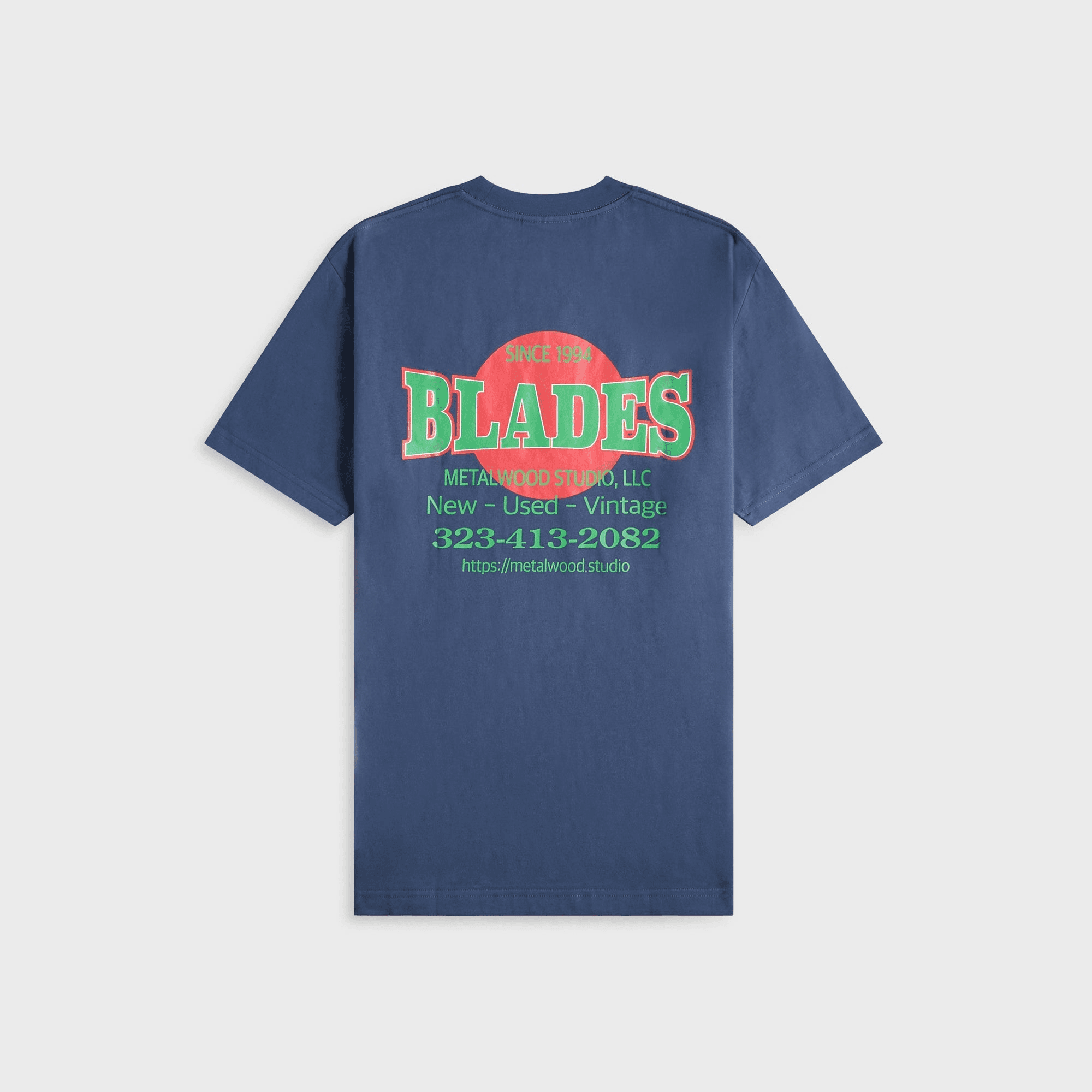 Metalwood Blades Gym Tee - Navy — Image 3