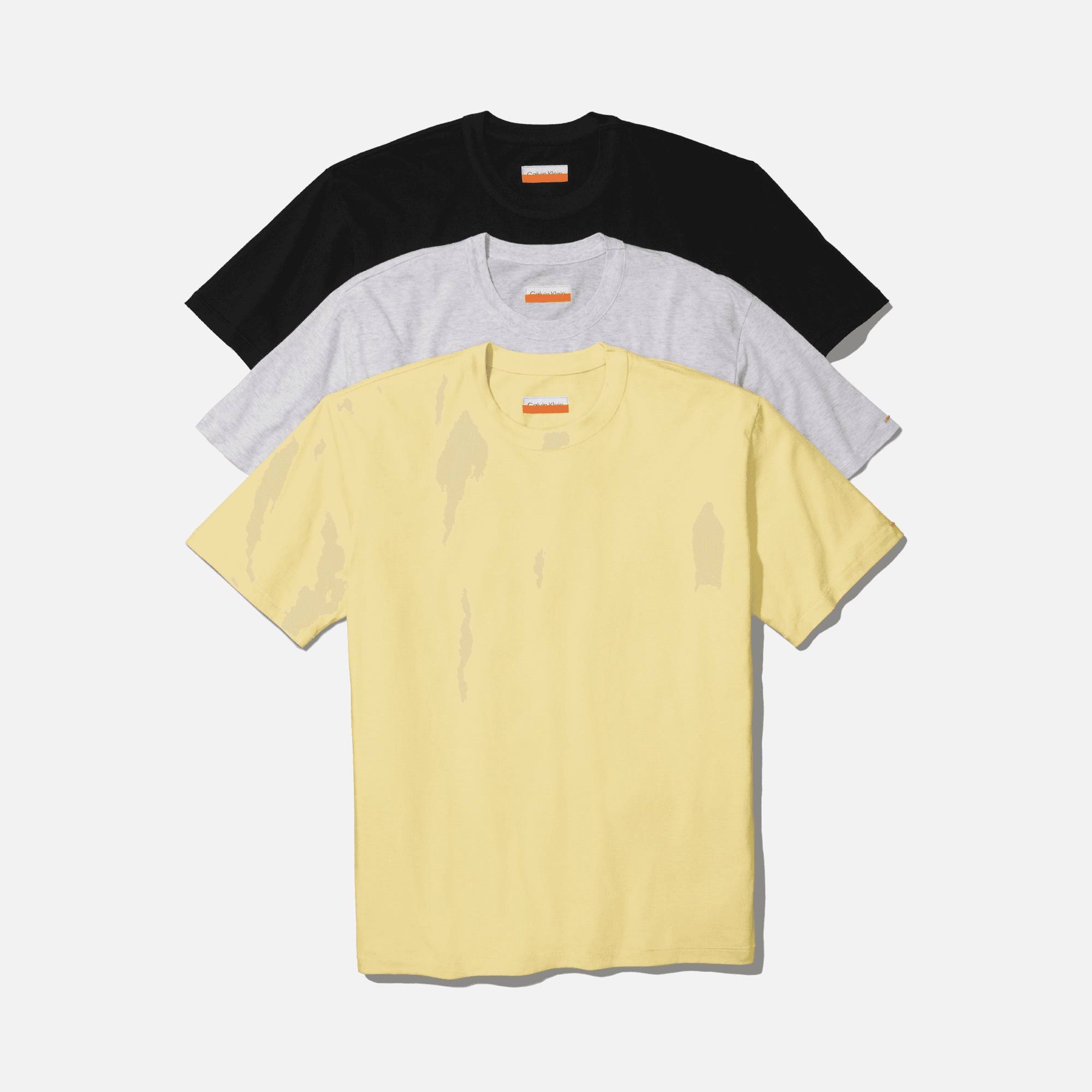 Calvin Klein x Heron Preston Lightweight Tee 3 Pack - Pale Yellow / Heather / Black