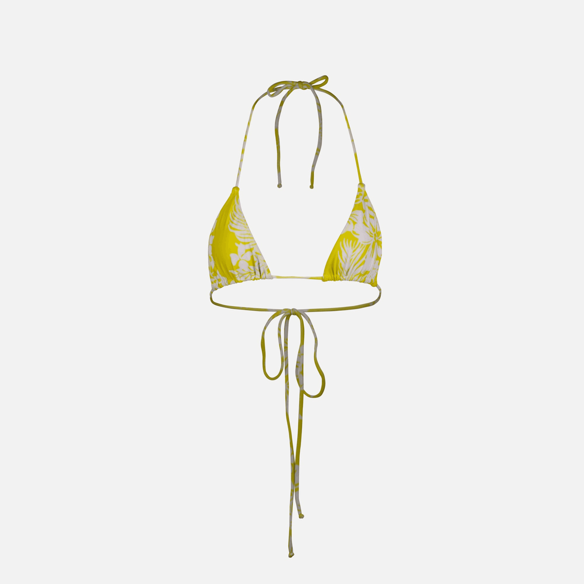Melissa Simone Triangle Top - Yellow / White - Image 1