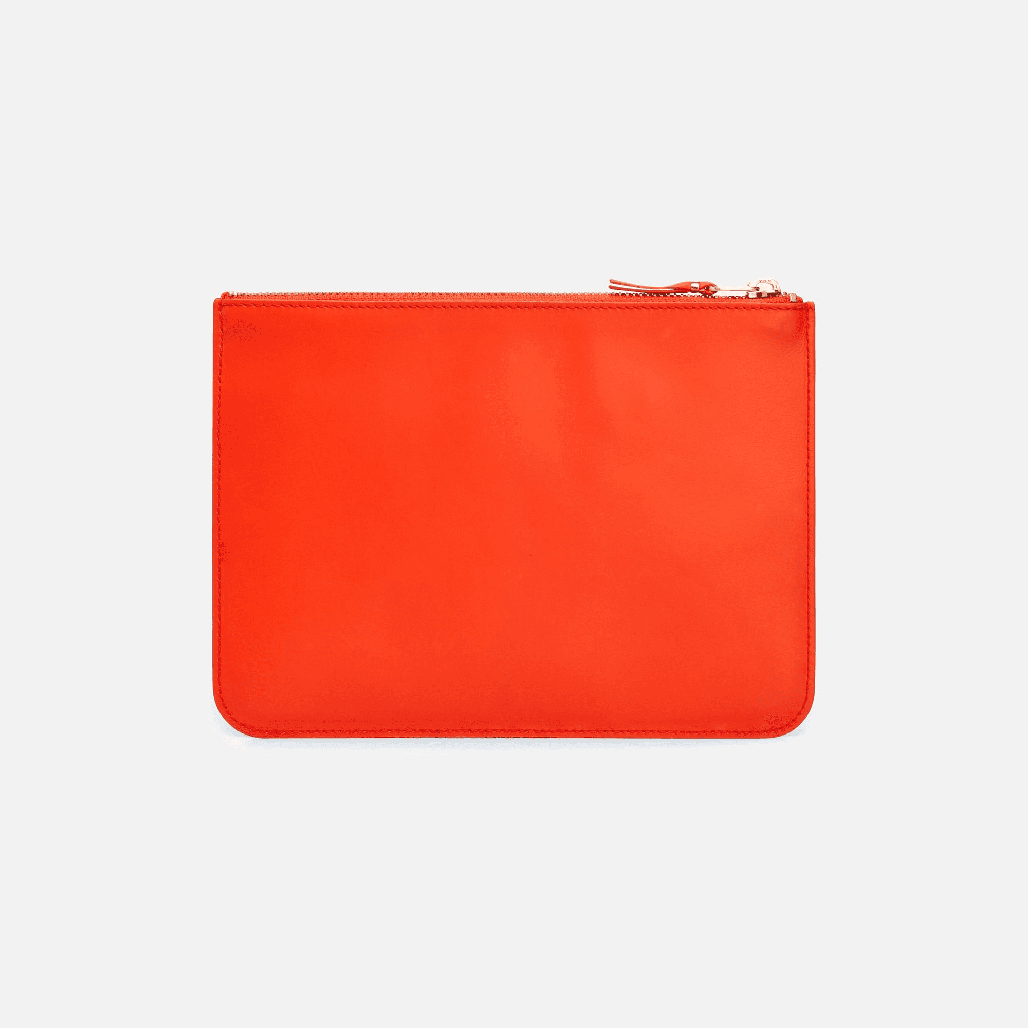 Comme des Garçons Play Ruby Eyes Top Zip Large Wallet - Orange — Image 3