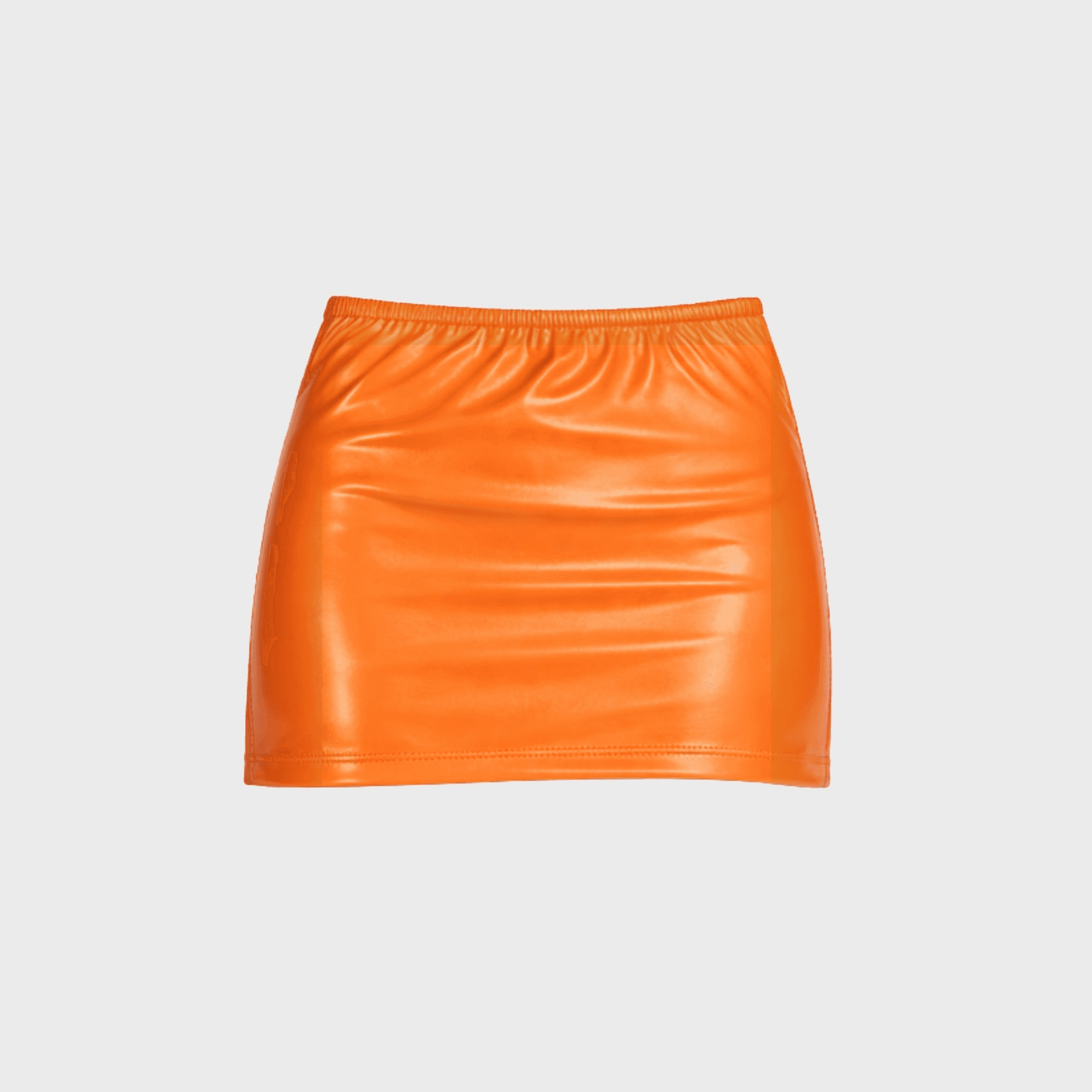 Naranja Furcado Latex Skirt - Orange - Image 1