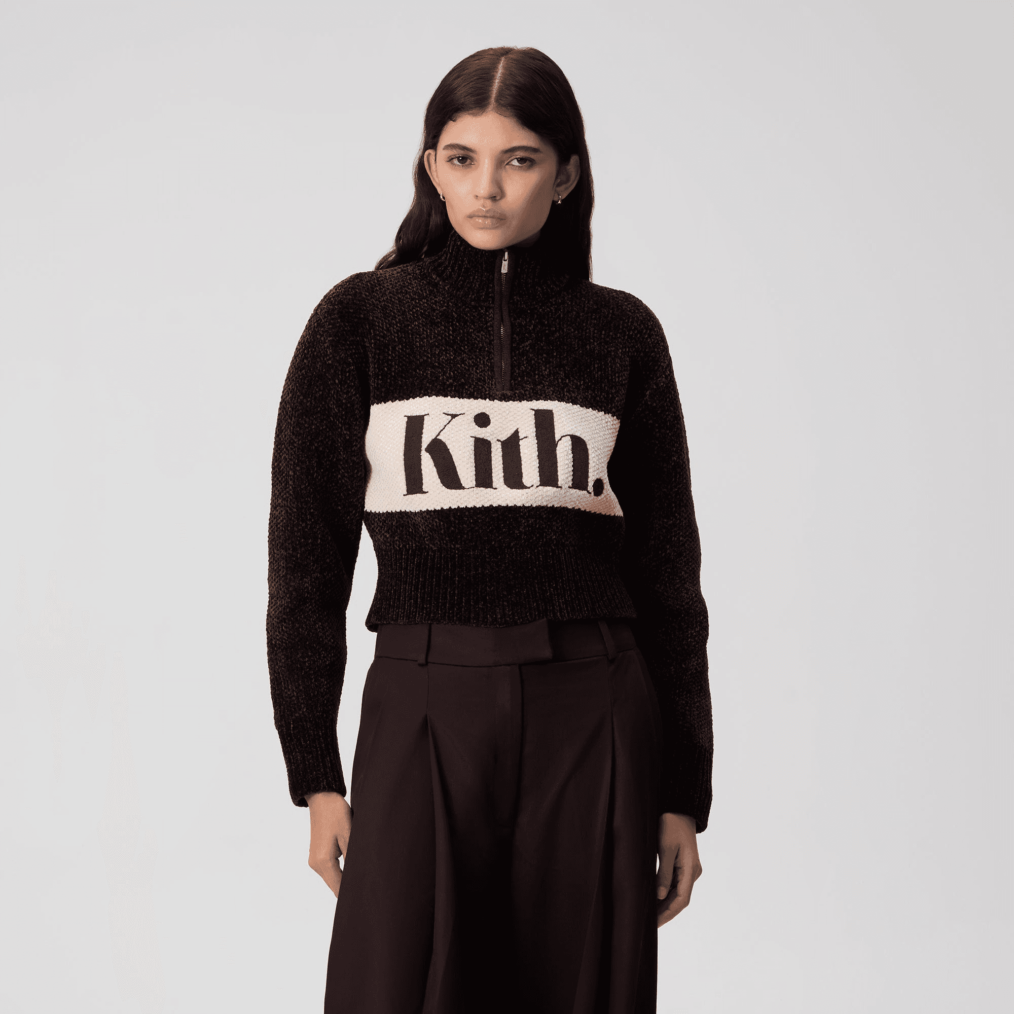 Kith Women Hunter II Chenille Punctuated Quarter Zip - Incognito — Image 5