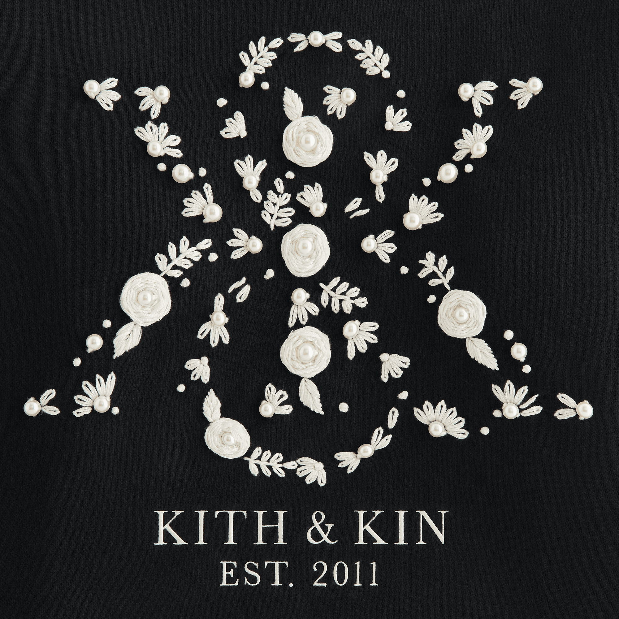 Kith Women Ashwin Pearl Crest Crewneck - Black — Image 2
