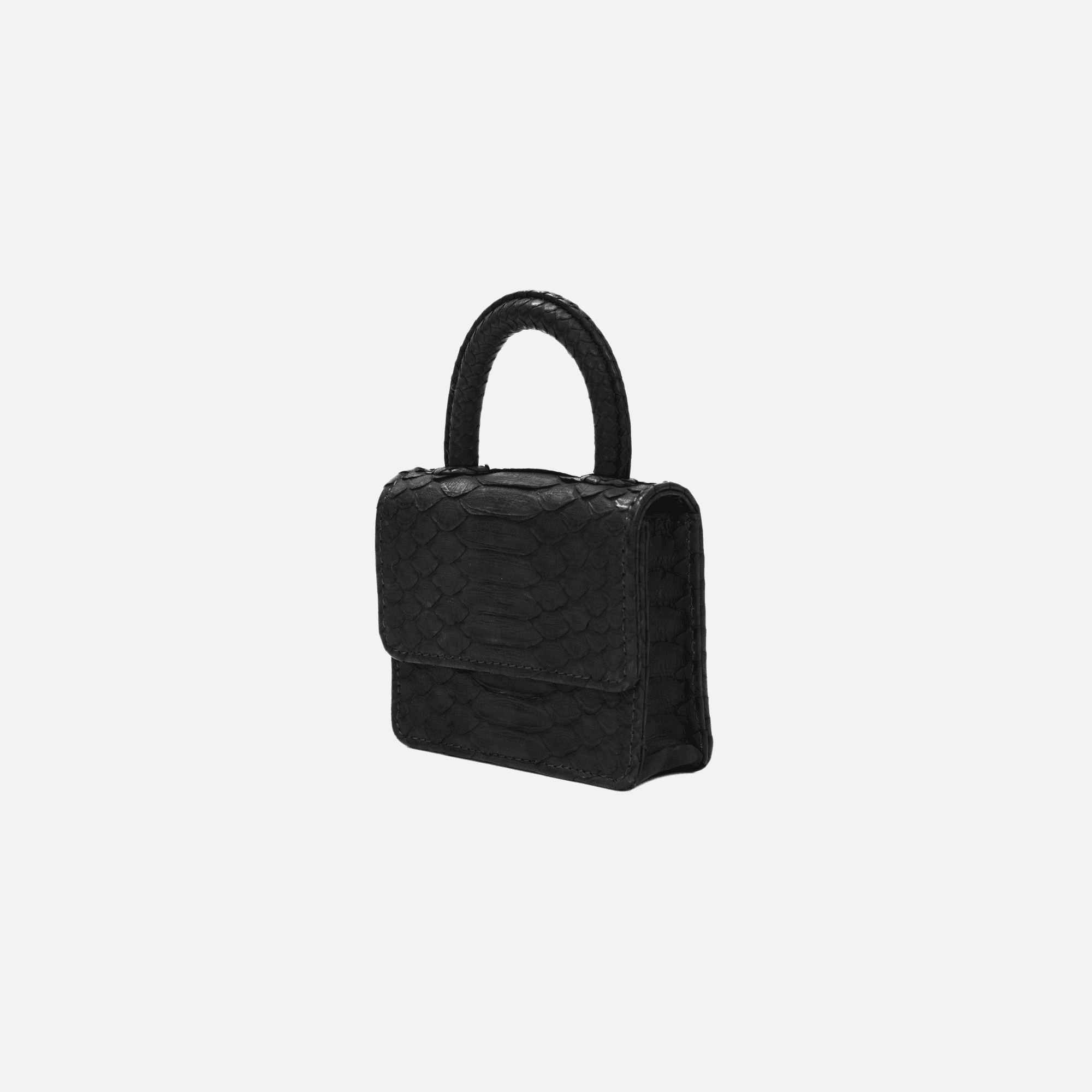 Gelareh Mizrahi Micro Mini Top Handle Bag - Black Python — Image 2