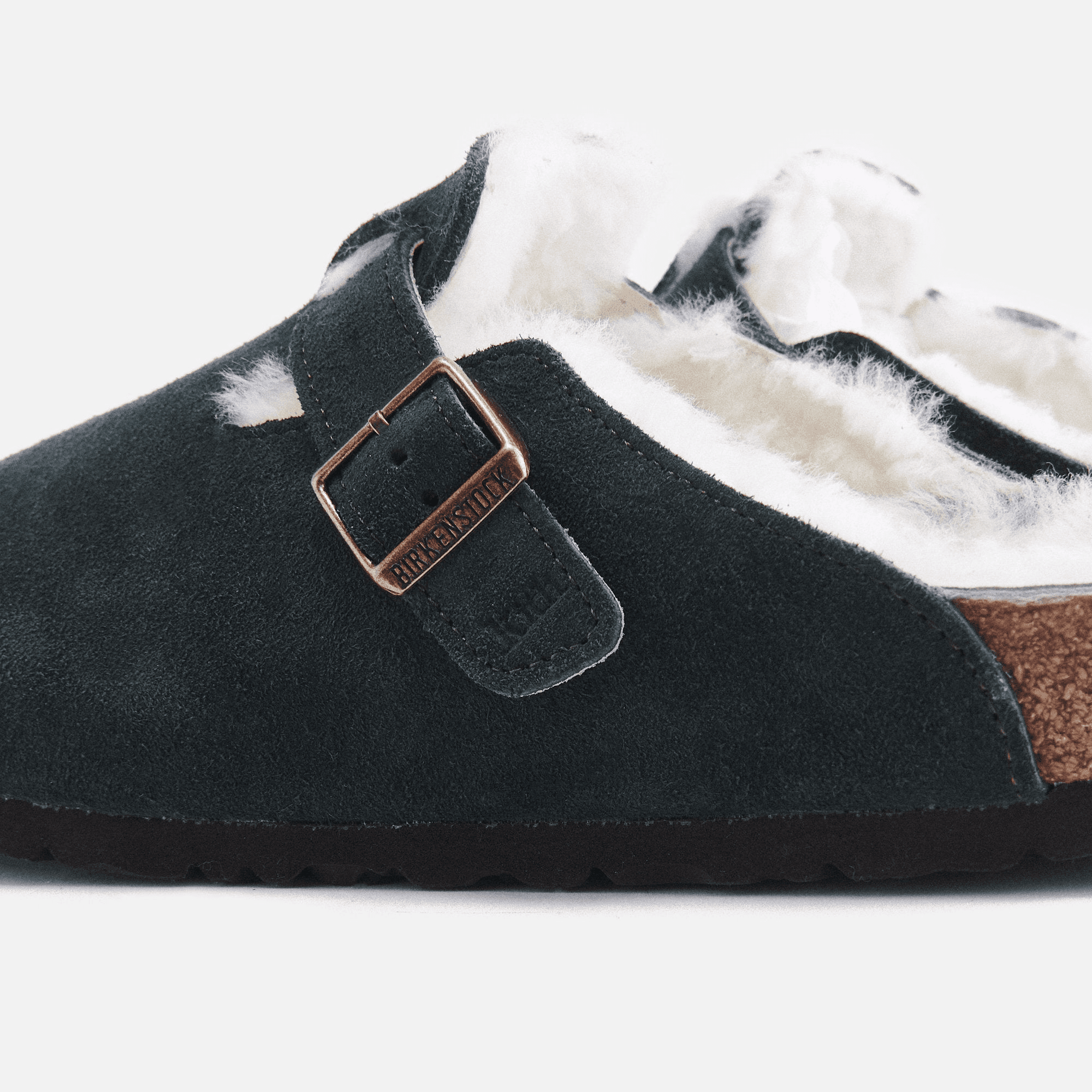 Kith Women for Birkenstock Boston Shearling - Scarab Green — Image 2