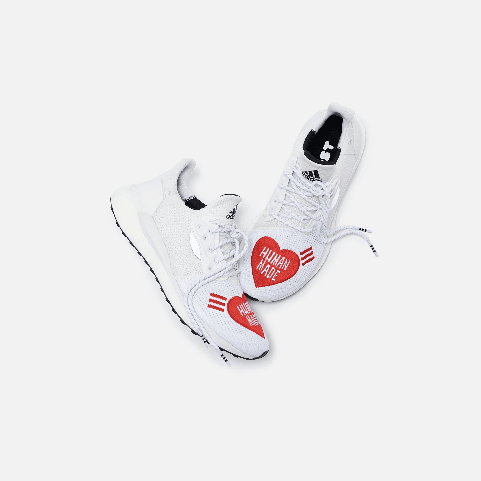 adidas Consortium x Human Made x Pharrell Williams Solar Hu -  White / Core Black / Scarlet — Image 5