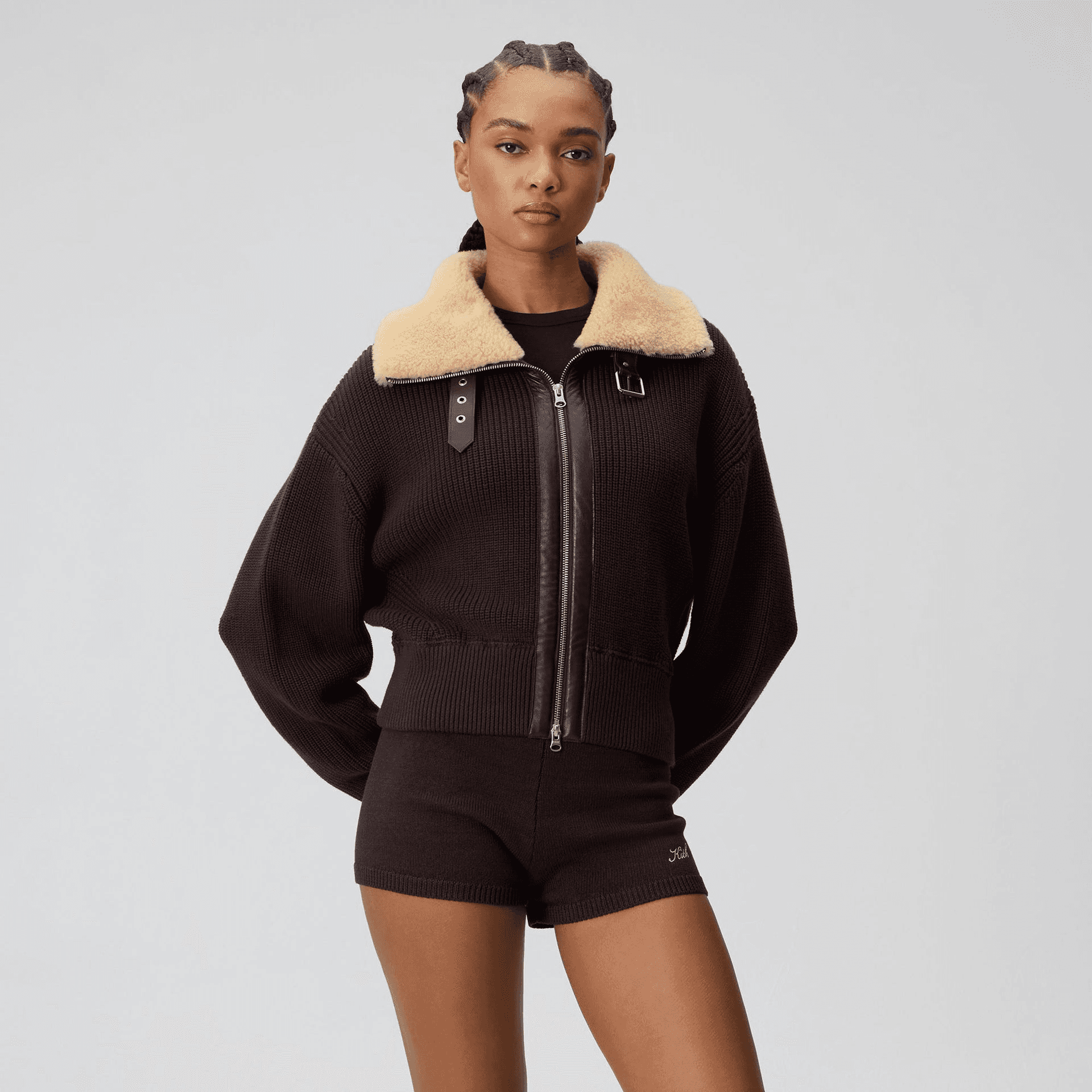 Kith Women Harten Aviator Sweater Jacket - Incognito — Image 8