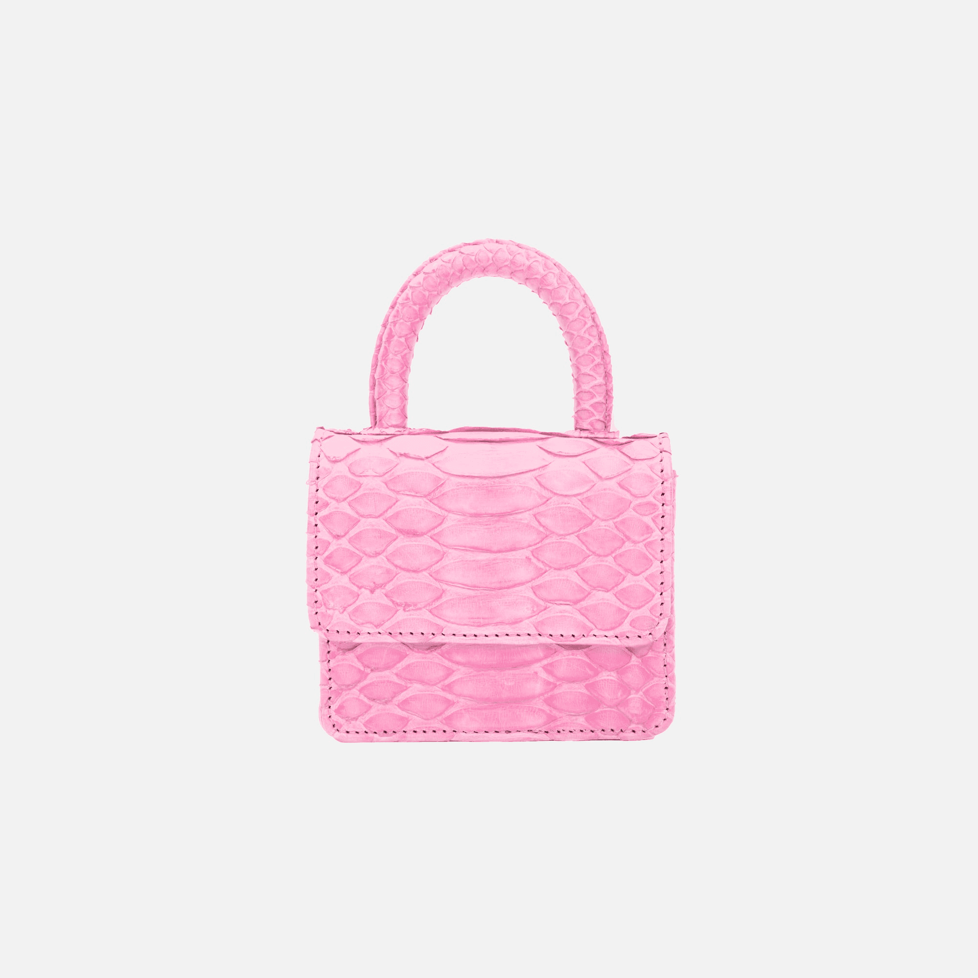 Gelareh Mizrahi Mico Mini Python Top Handle Bag Baby - Pink - Image 1