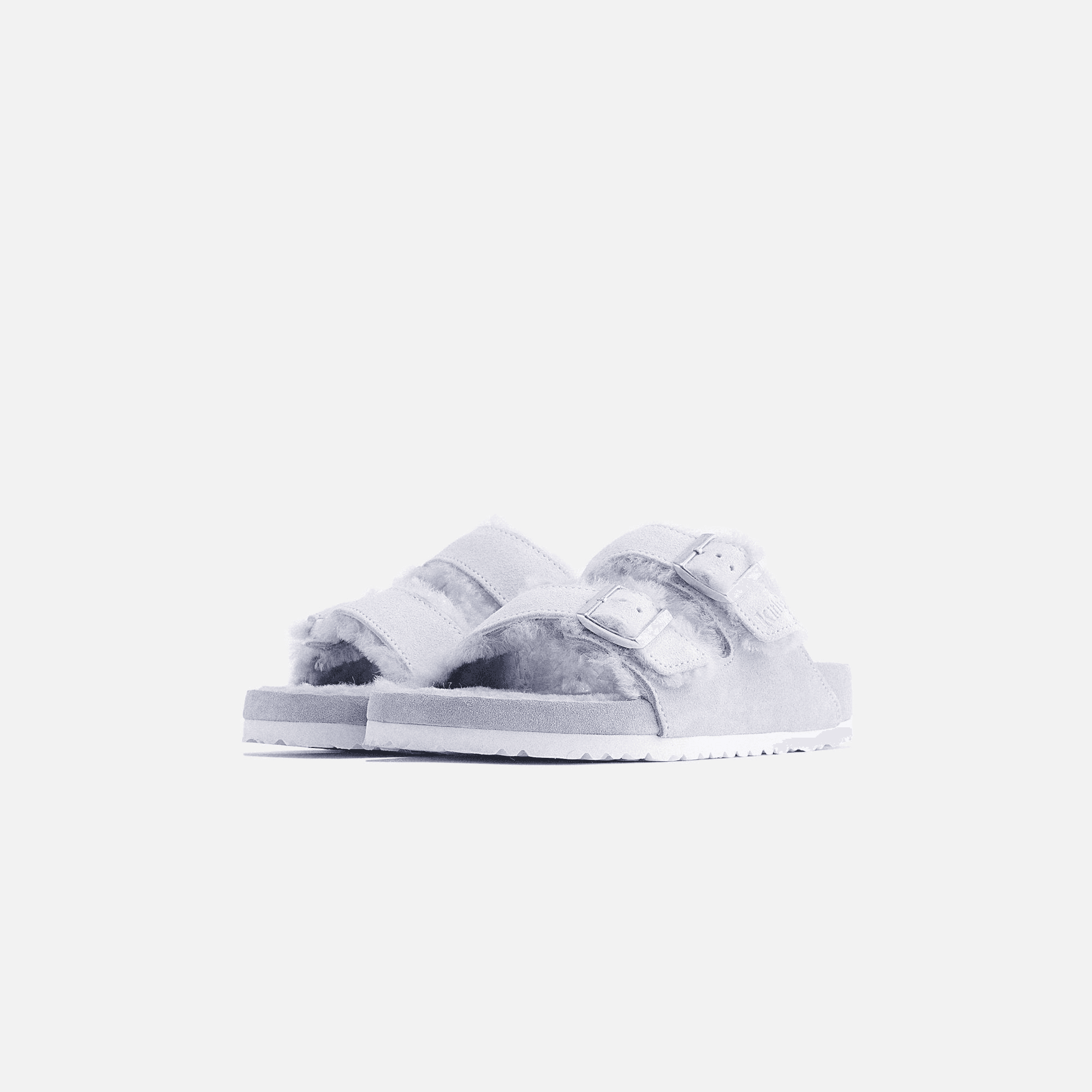 Kith Women for Birkenstock Arizona Shearling - Pearl Blue / Marshmallow — Image 5
