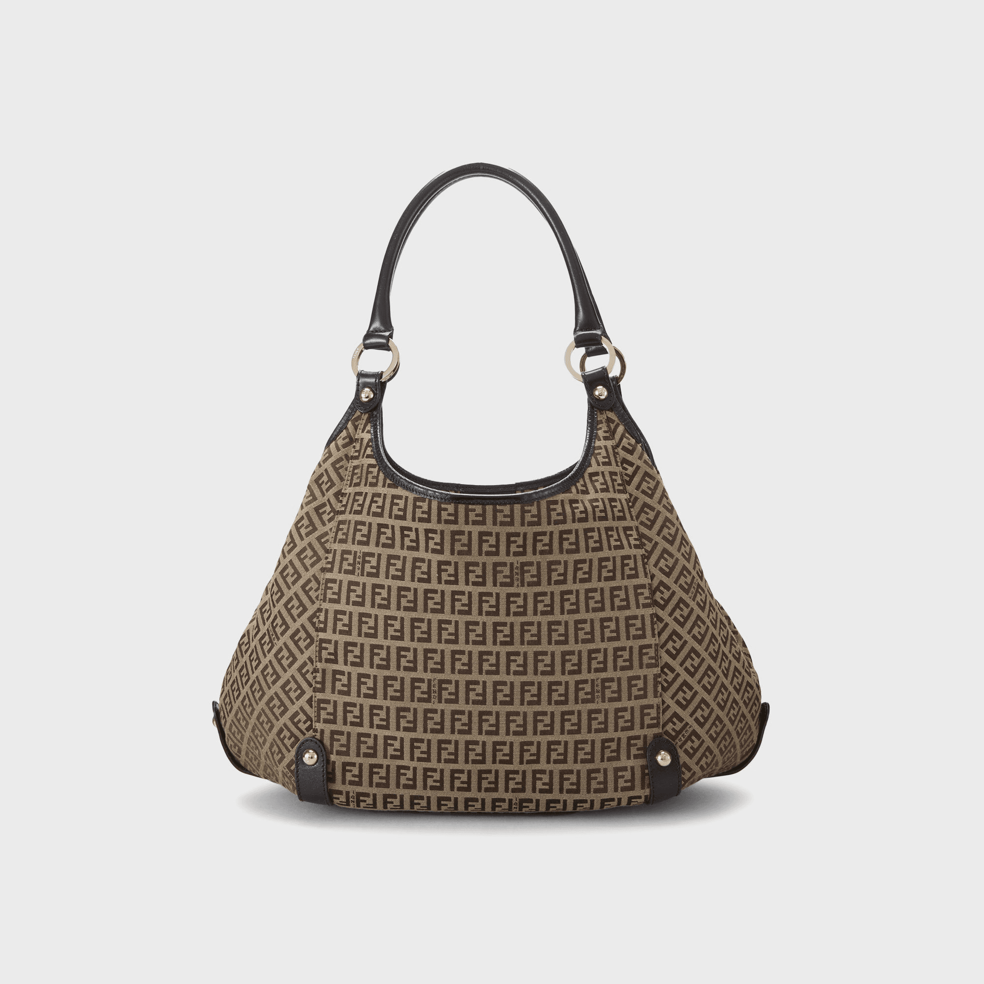 WGACA Fendi Zucca Nylon Canvas Shoulder Bag - Brown — Image 2