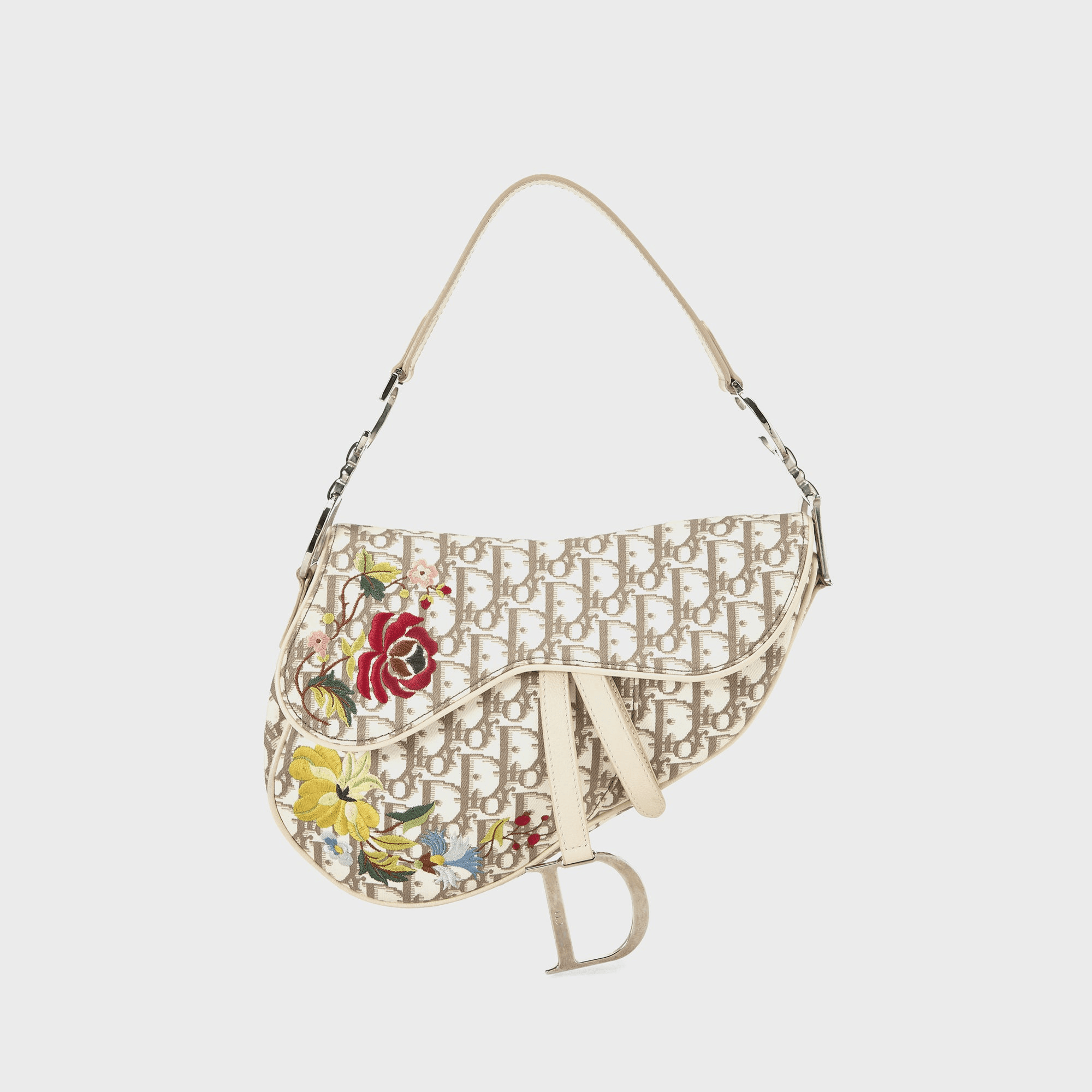 WGACA Dior Embroidered Floral Saddle - Beige