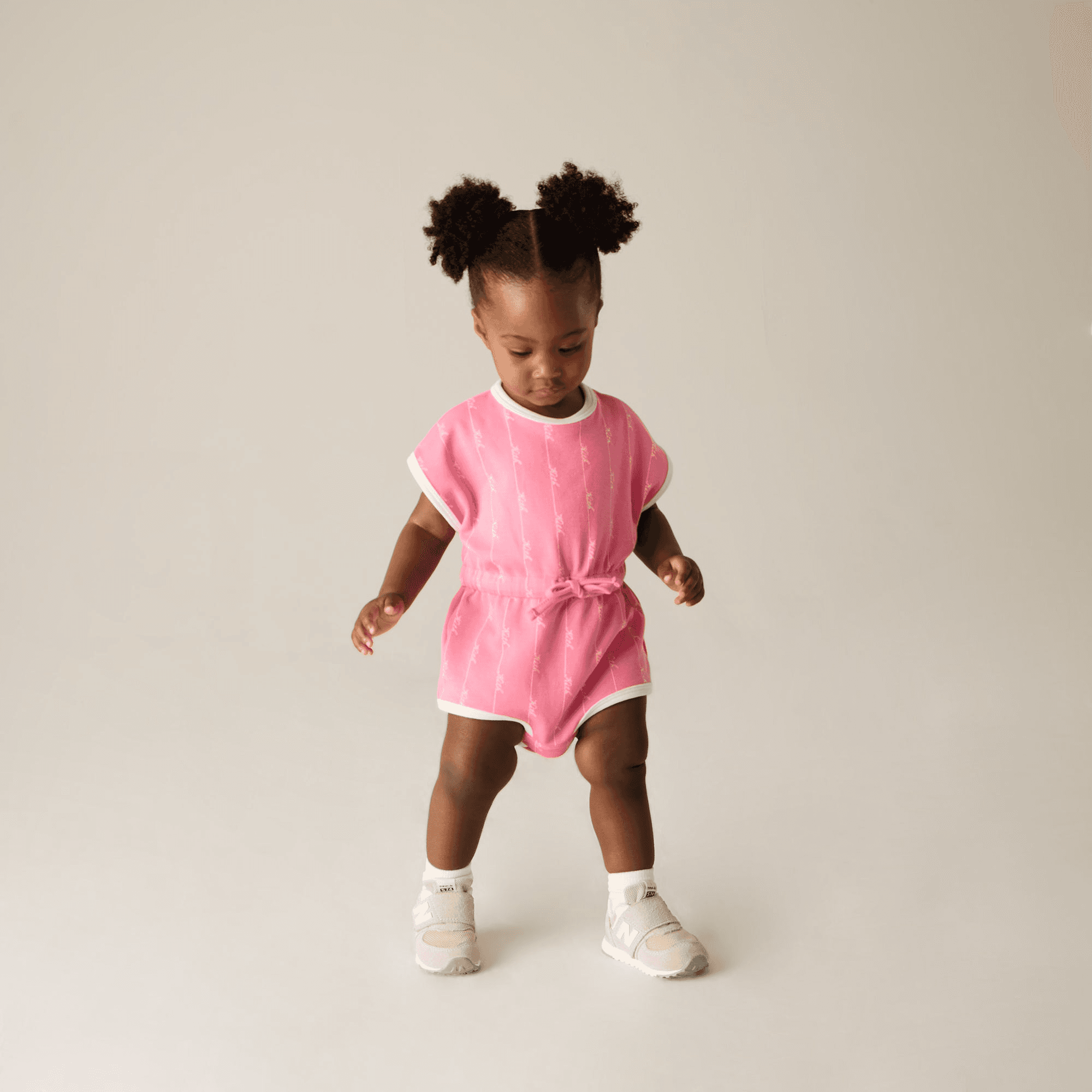 Kith Baby Script Knit Romper - Peony — Image 5