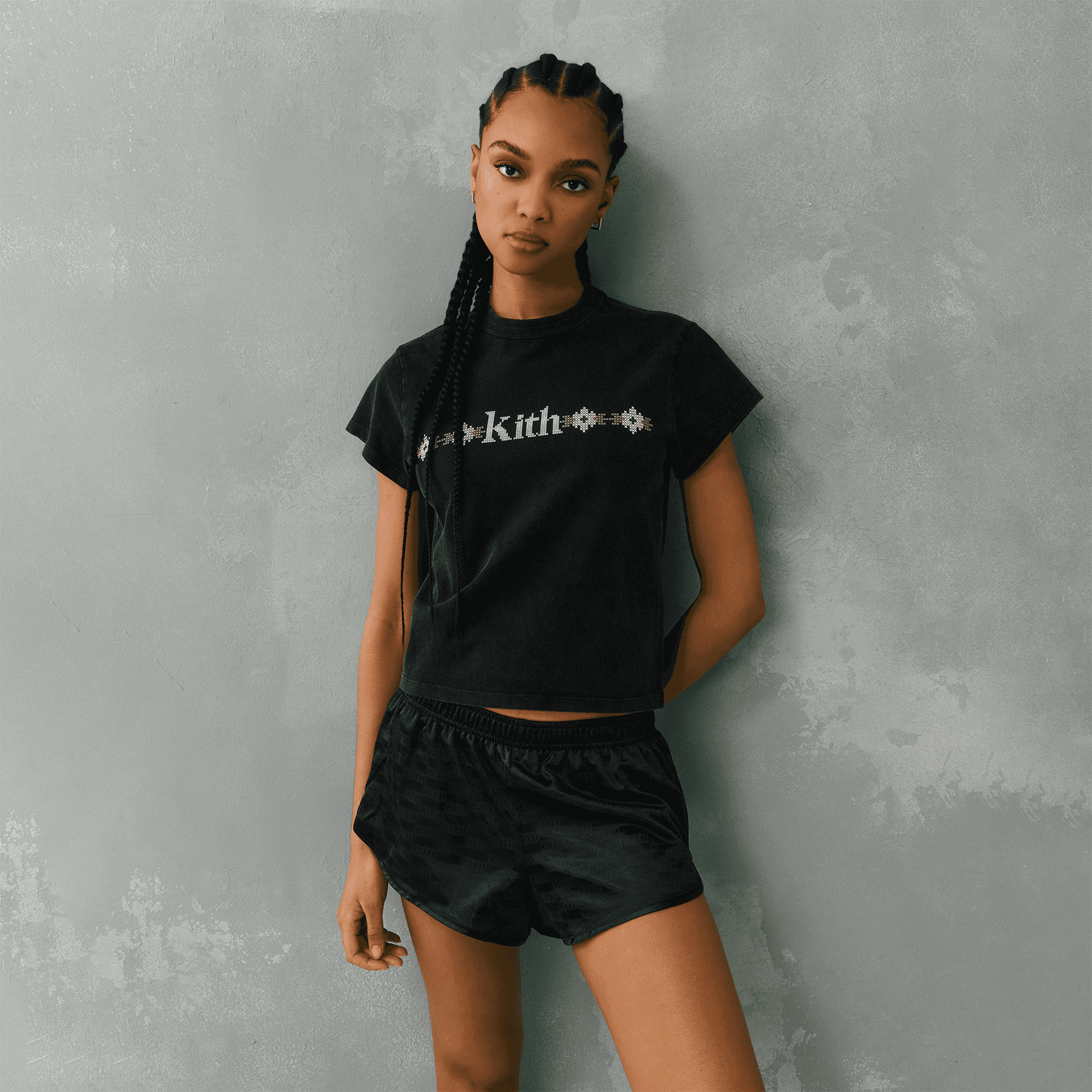 Kith Women Mulberry Needlepoint Vintage Tee - Black — Image 4