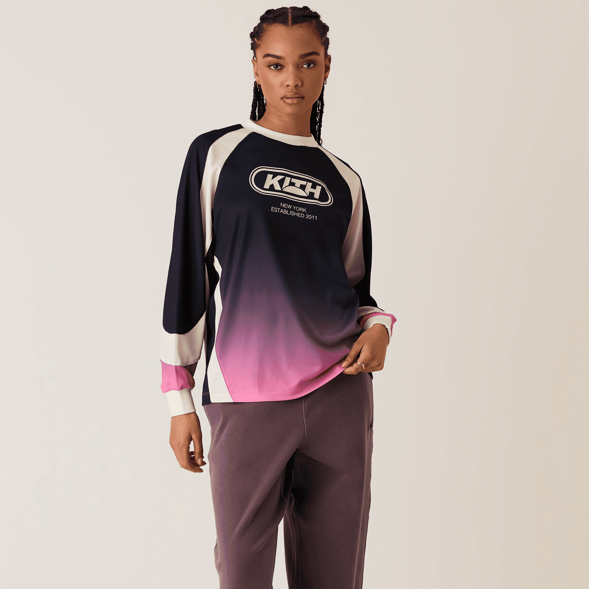 Kith Women Gradient Ridley Tech Long Sleeve - Nocturnal — Image 4
