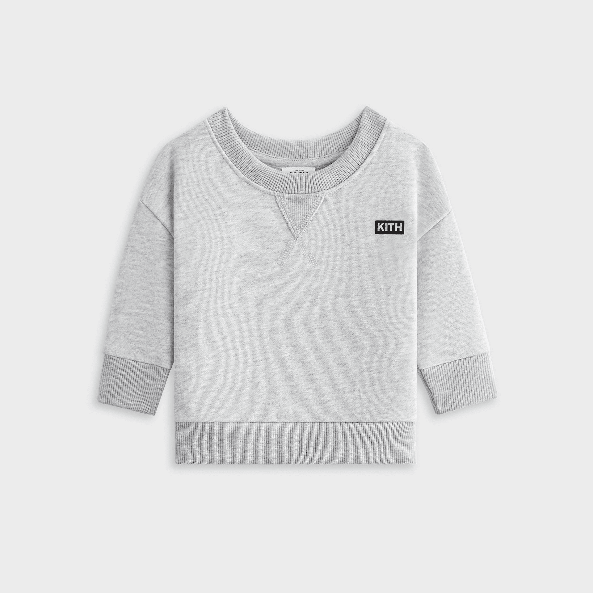 Kith Baby Long Sleeve Nelson Crewneck - Light Heather Grey — Image 4